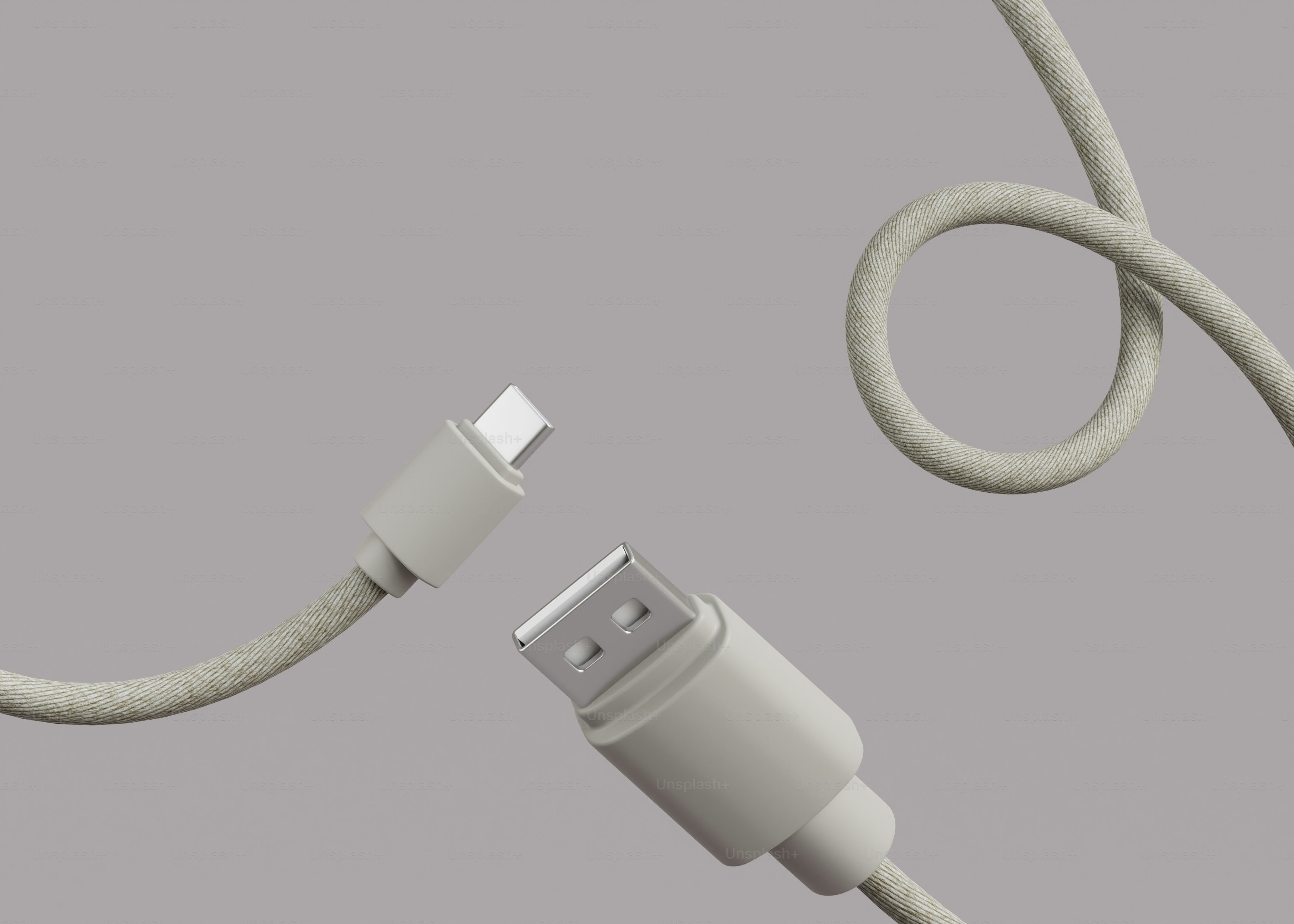 Zwei USB-Kabel mit unterschiedlichen Anschlüssen