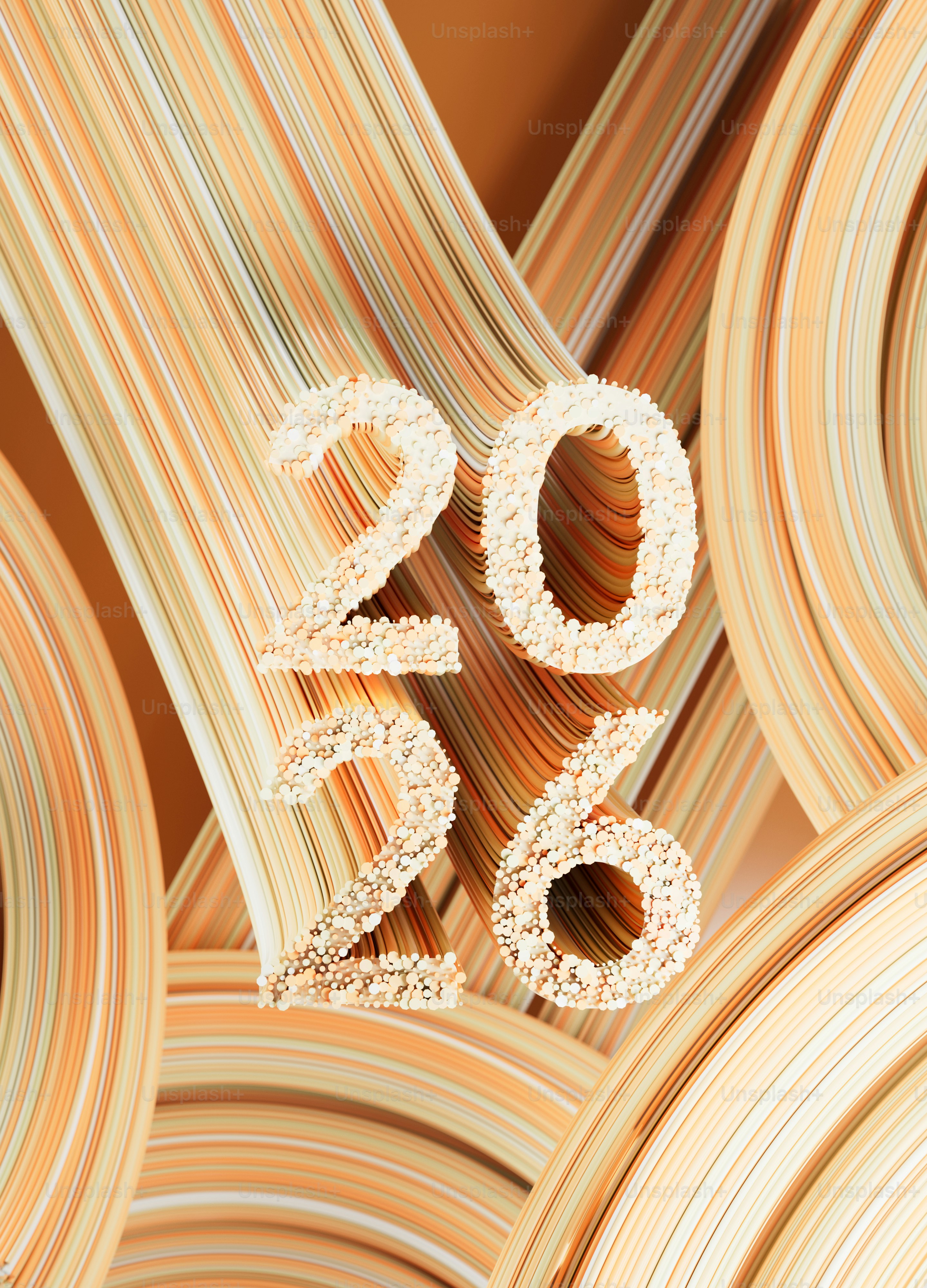 Text 2026 mit abstraktem organischem Hintergrund