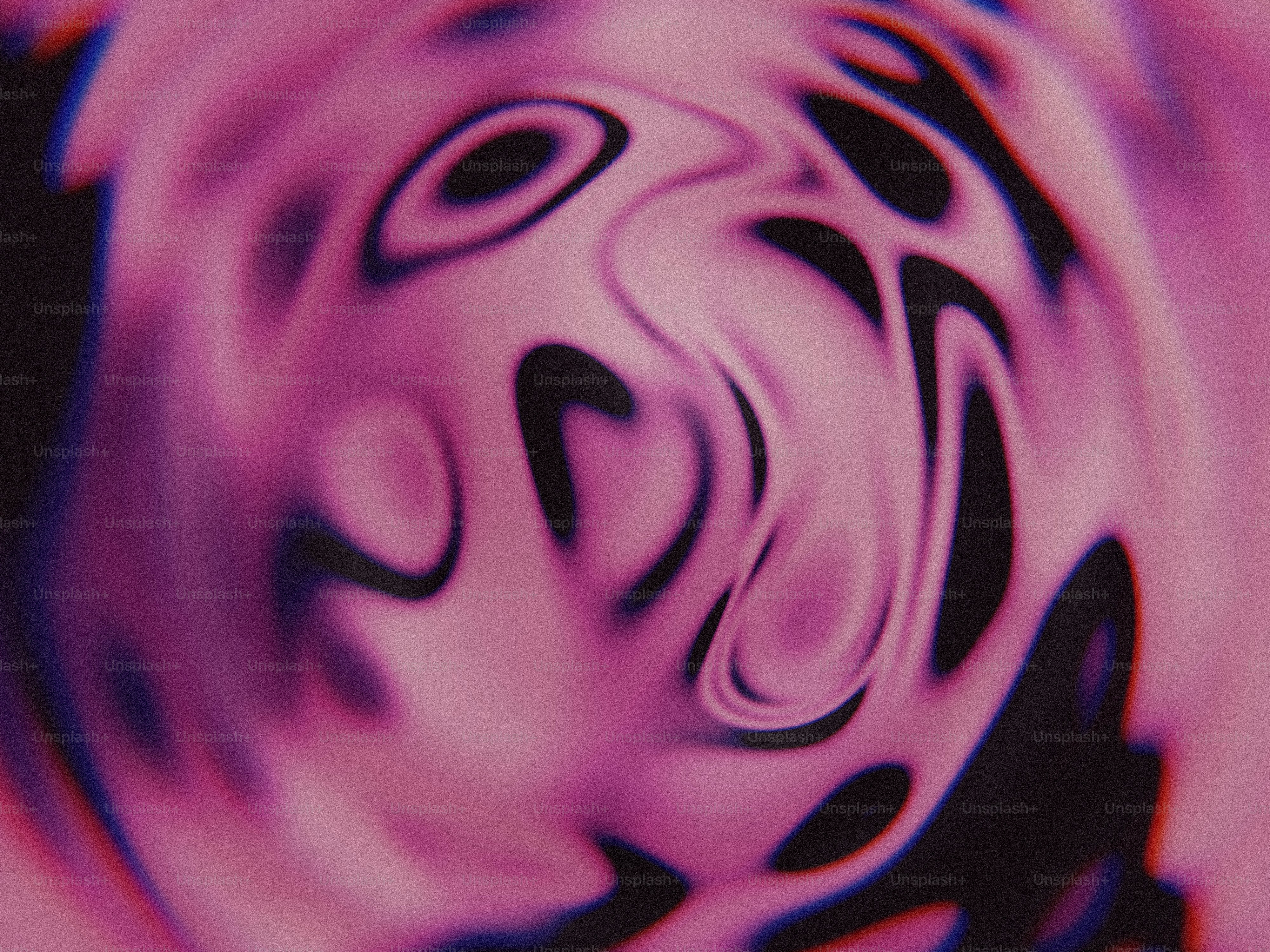 Modello astratto di liquido rosa e nero vorticoso