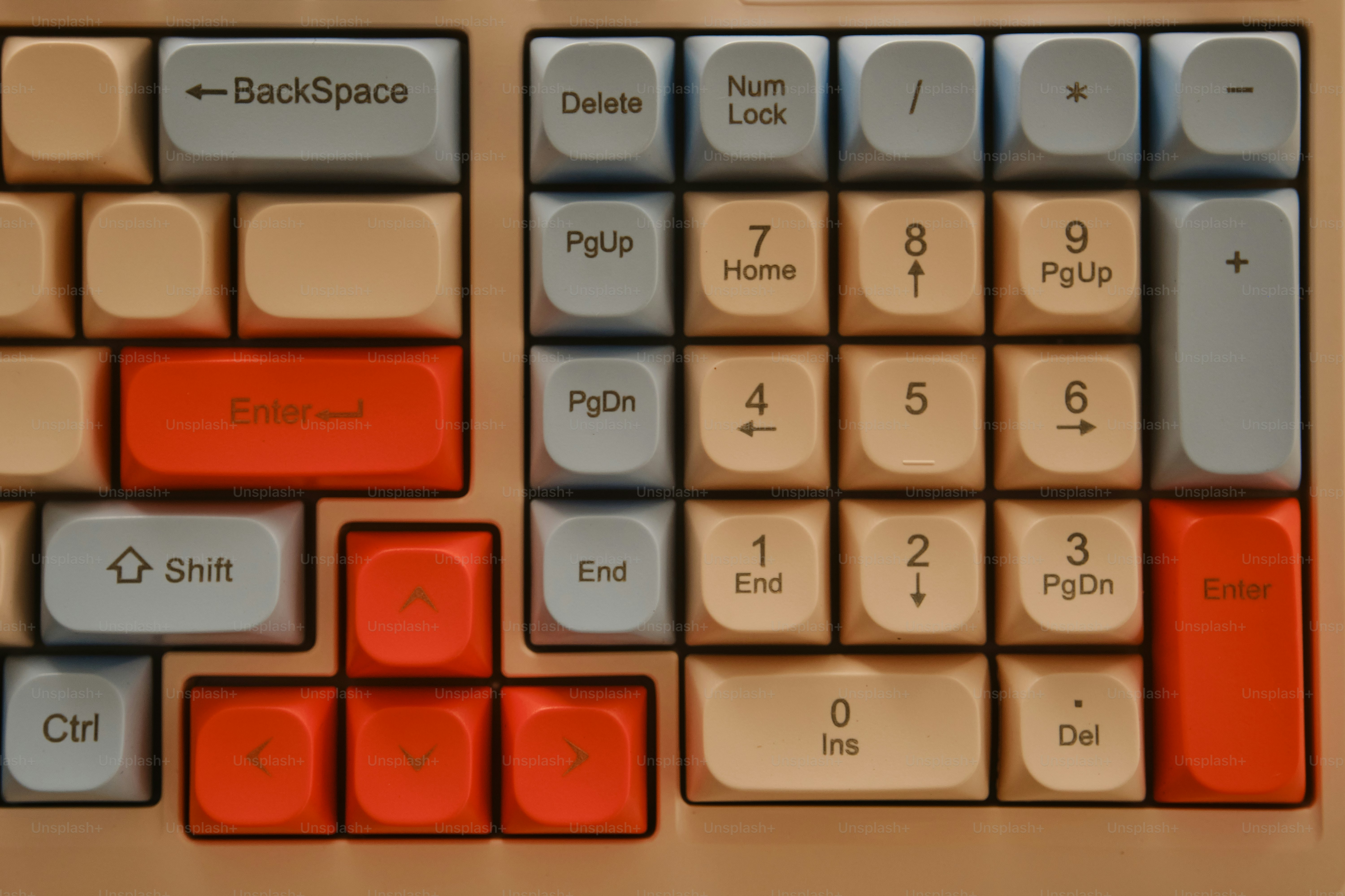 Close-up view of a computer keyboard numpad. photo – Technology Image ...