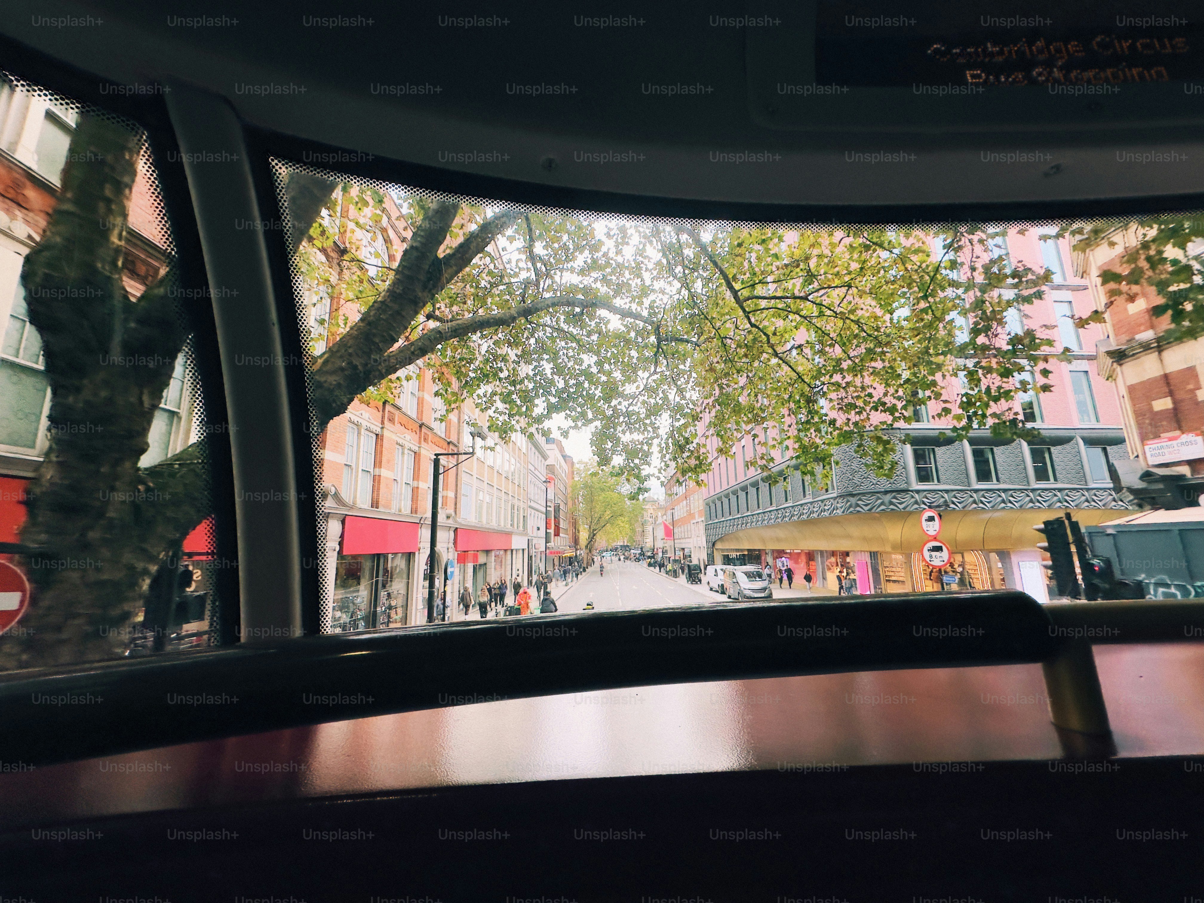 View of a street from a window