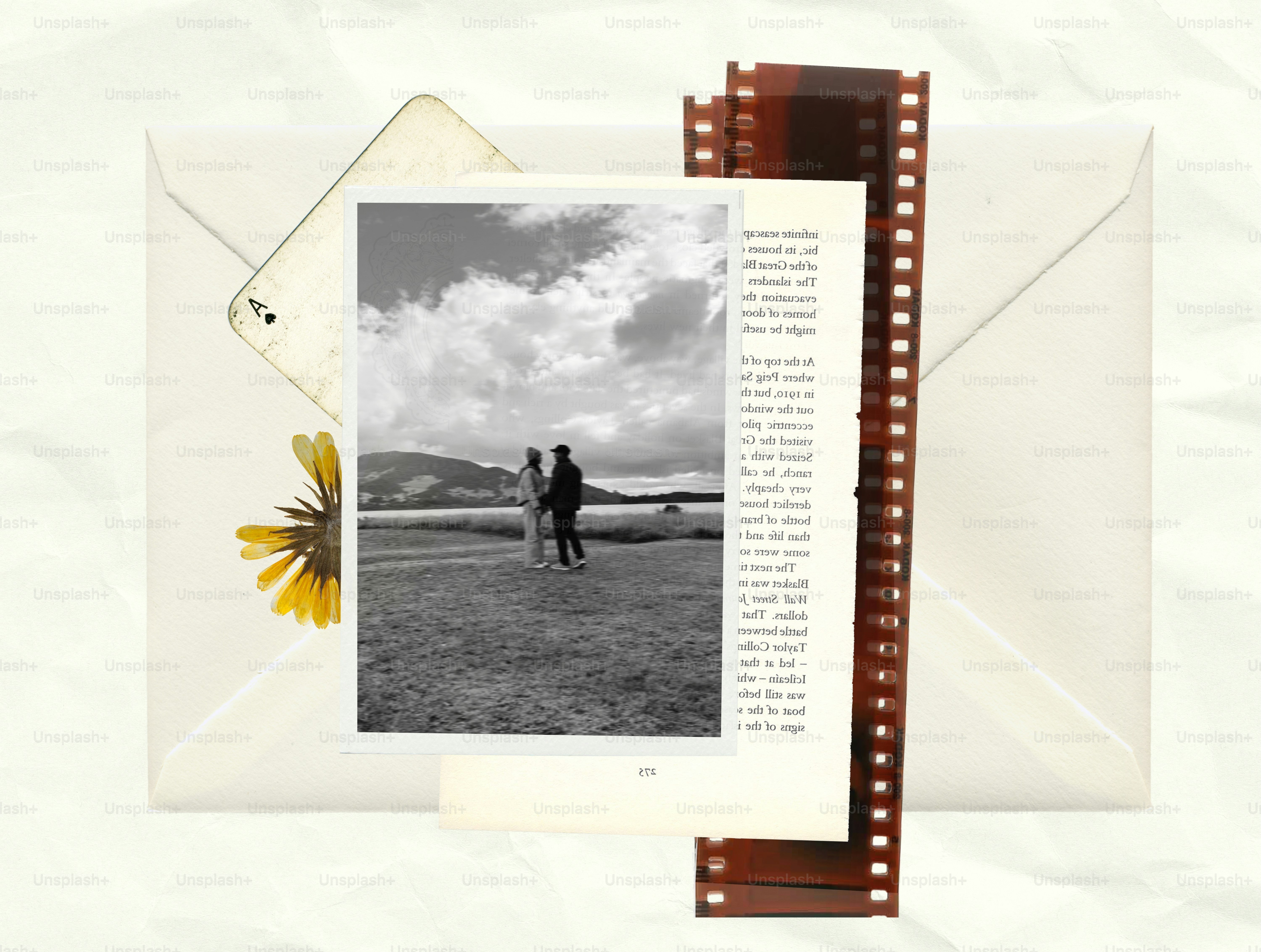 Couple's memories with photos and film strip collage photo – Love Image ...