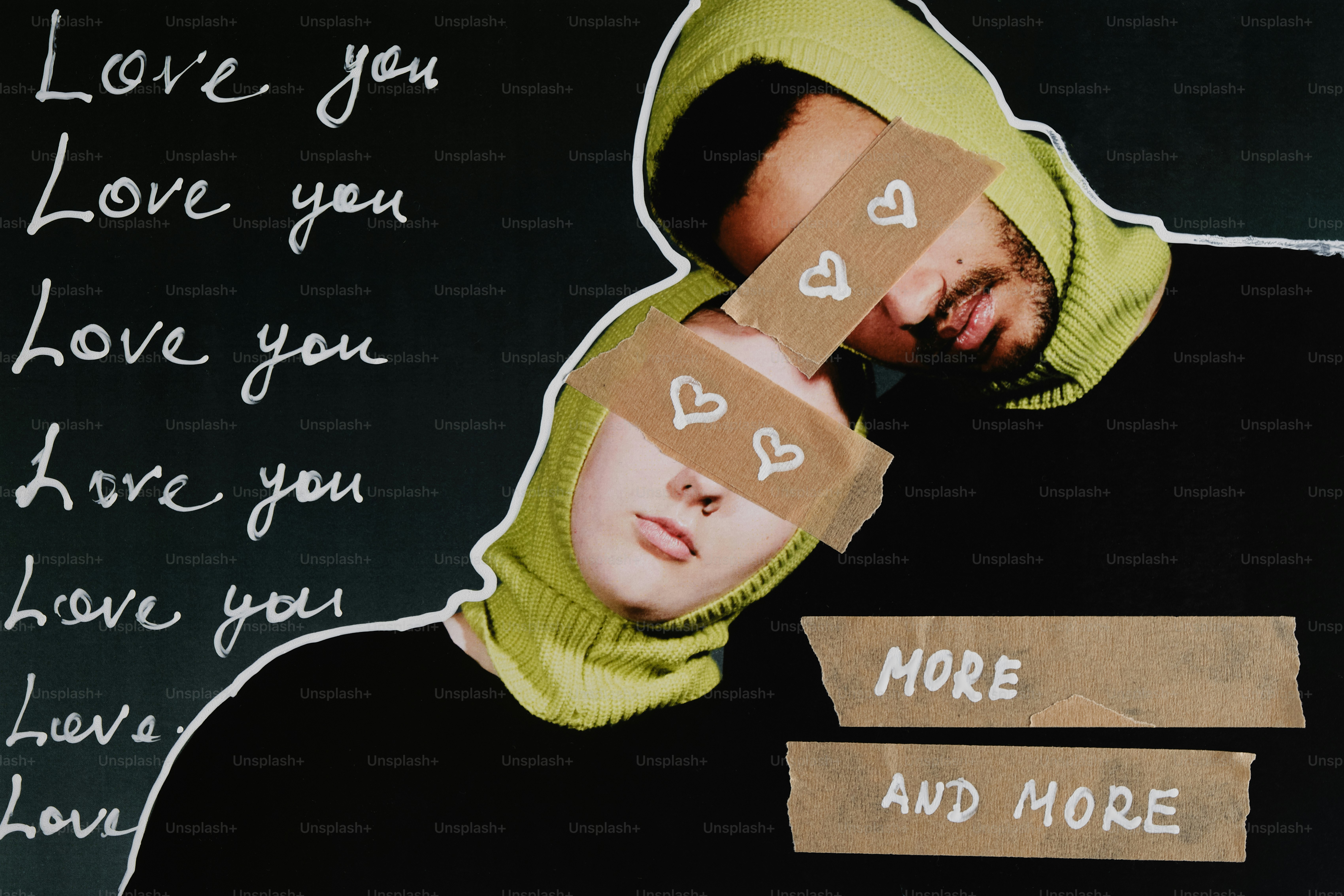 creative collage reinterpretation of dating photography