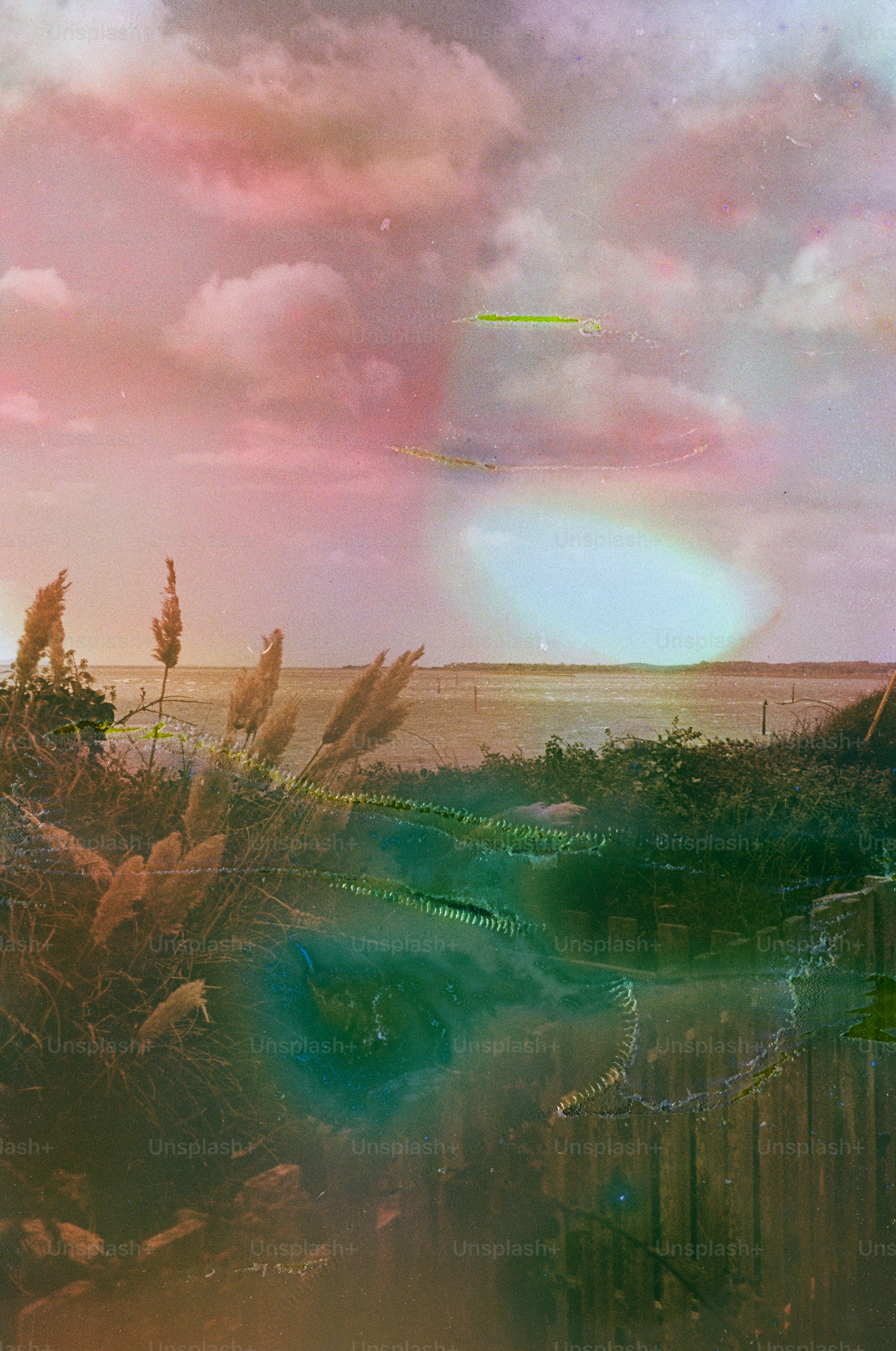 Abstract landscape with distorted colors and shapes photo – Abstract ...