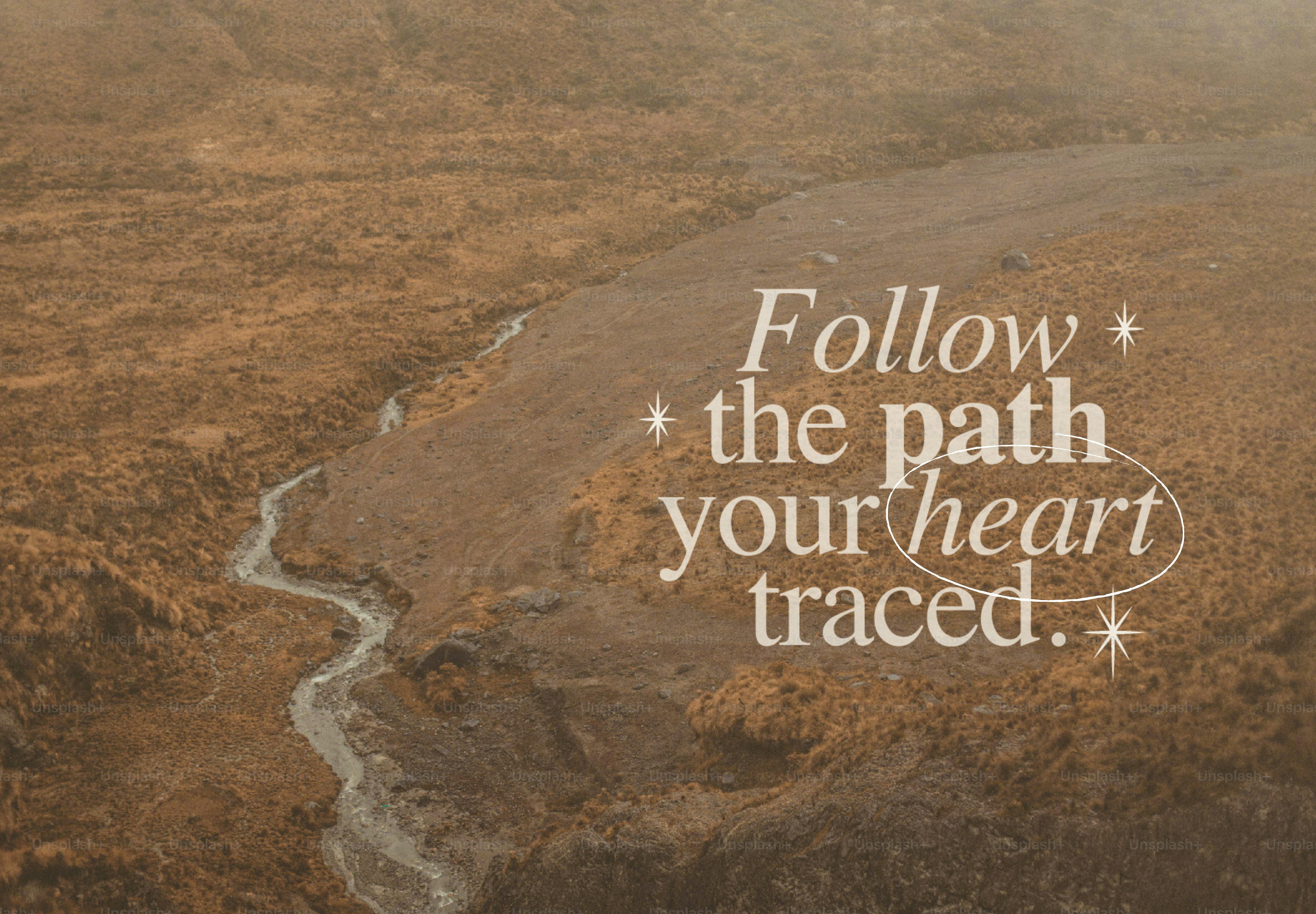 Follow the path your heart traced.