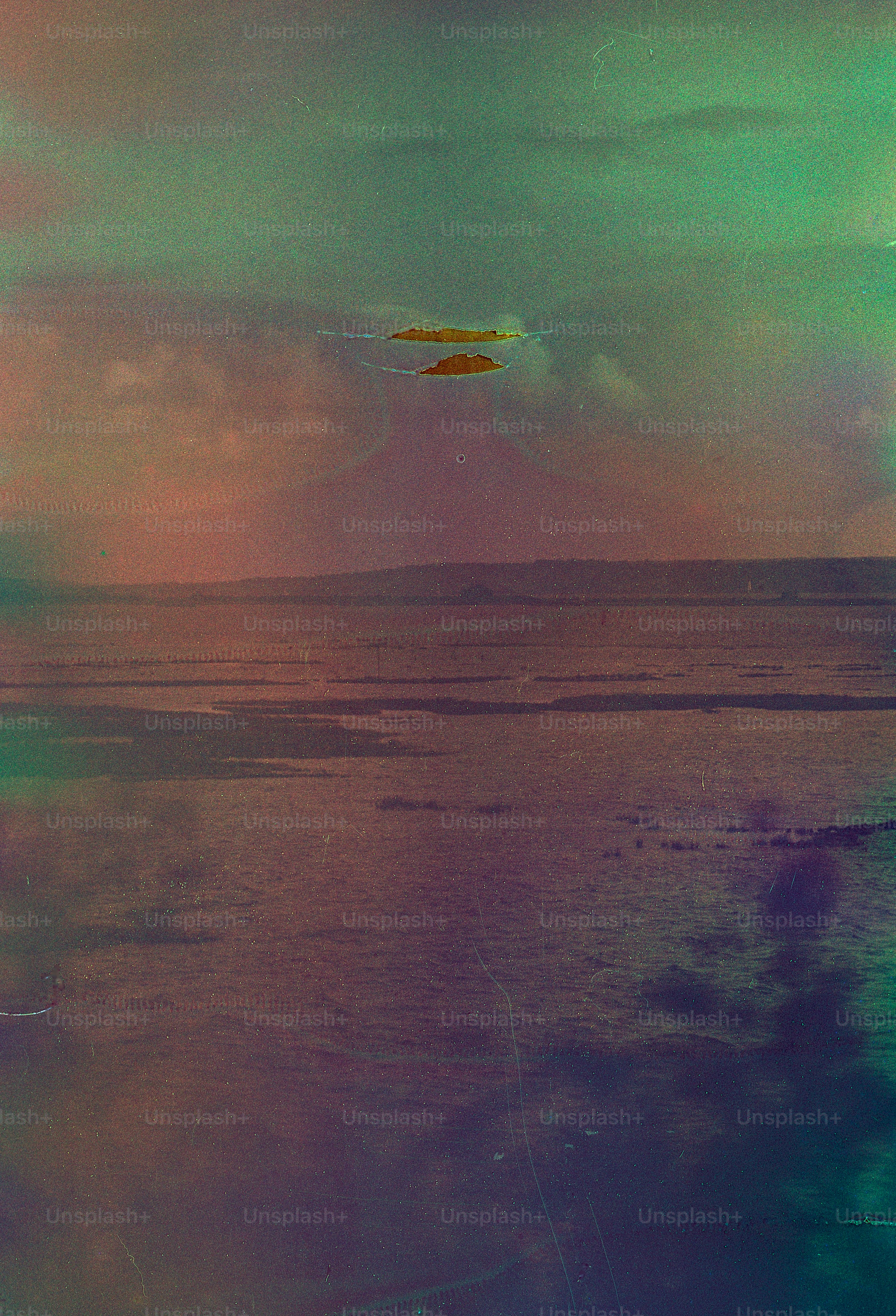 Abstract landscape with muted colors and textures