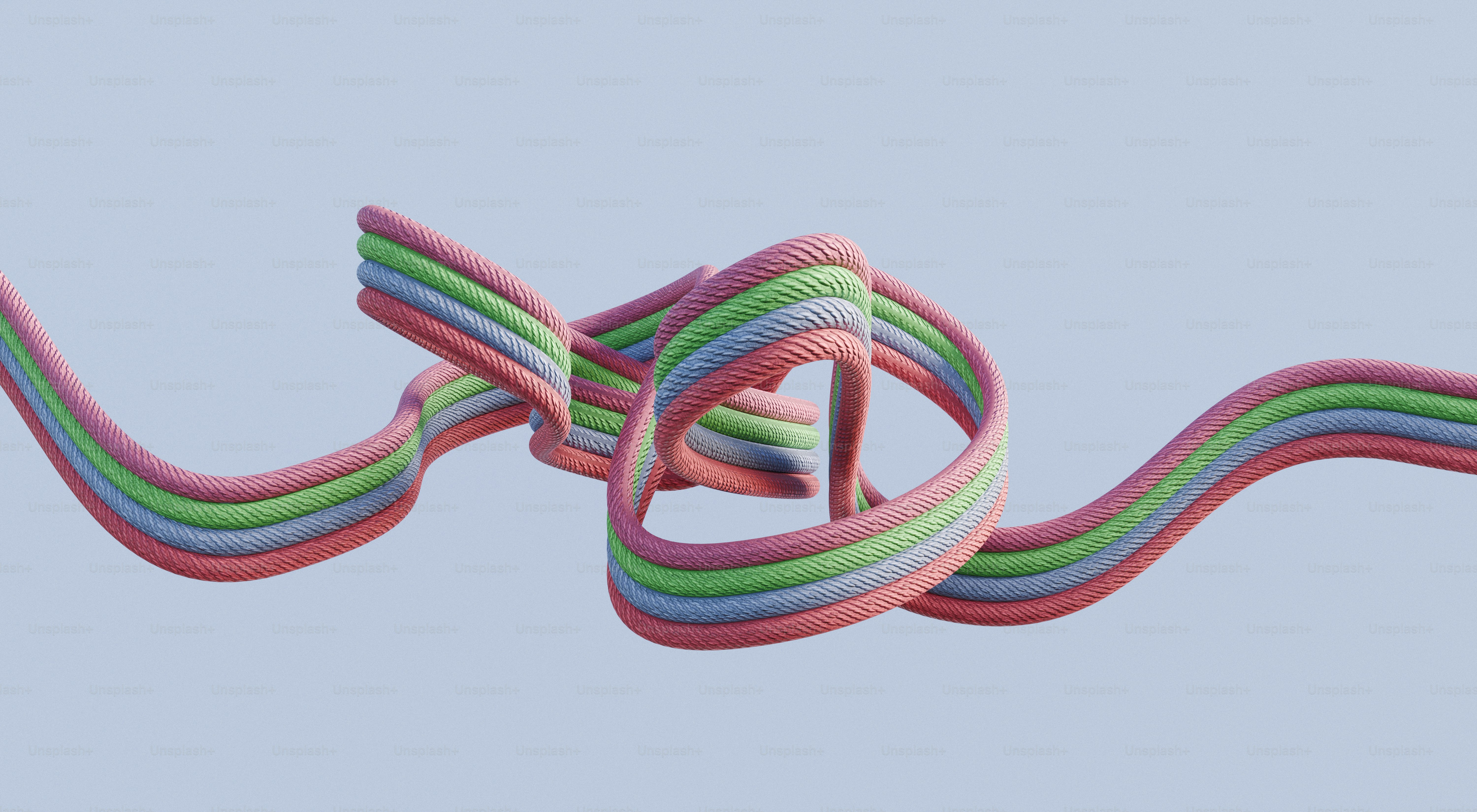 A colorful ribbon twists and turns against a blue sky photo – Abstract ...