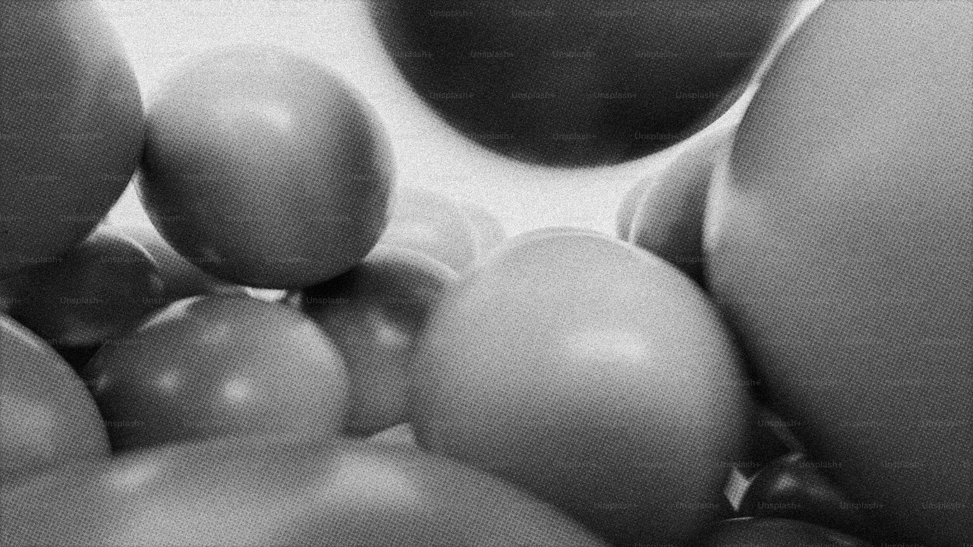 Close-up of many round, red tomatoes.