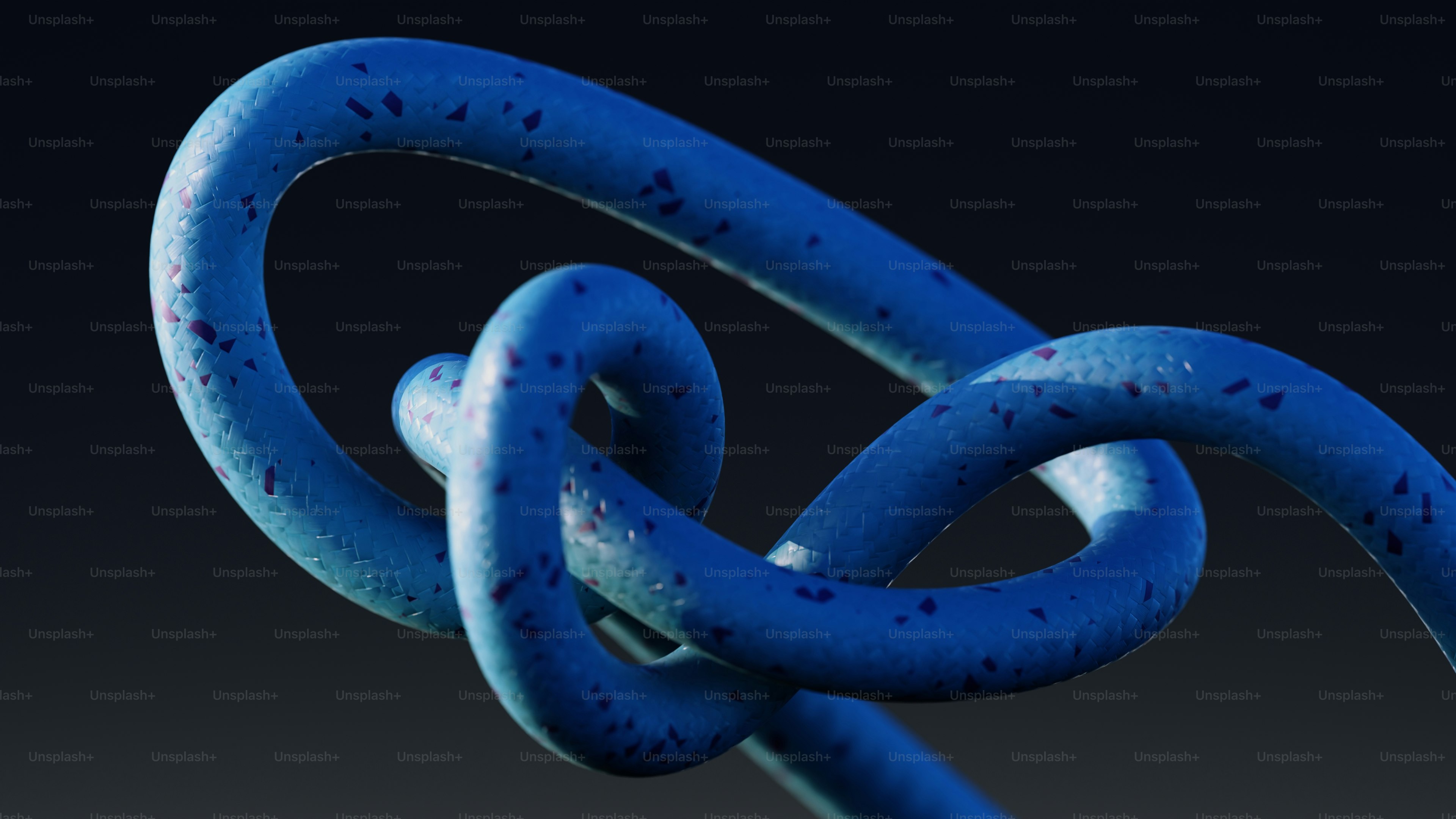 A blue rope tied in a knot photo – Abstract Image on Unsplash, image size:3000x1688