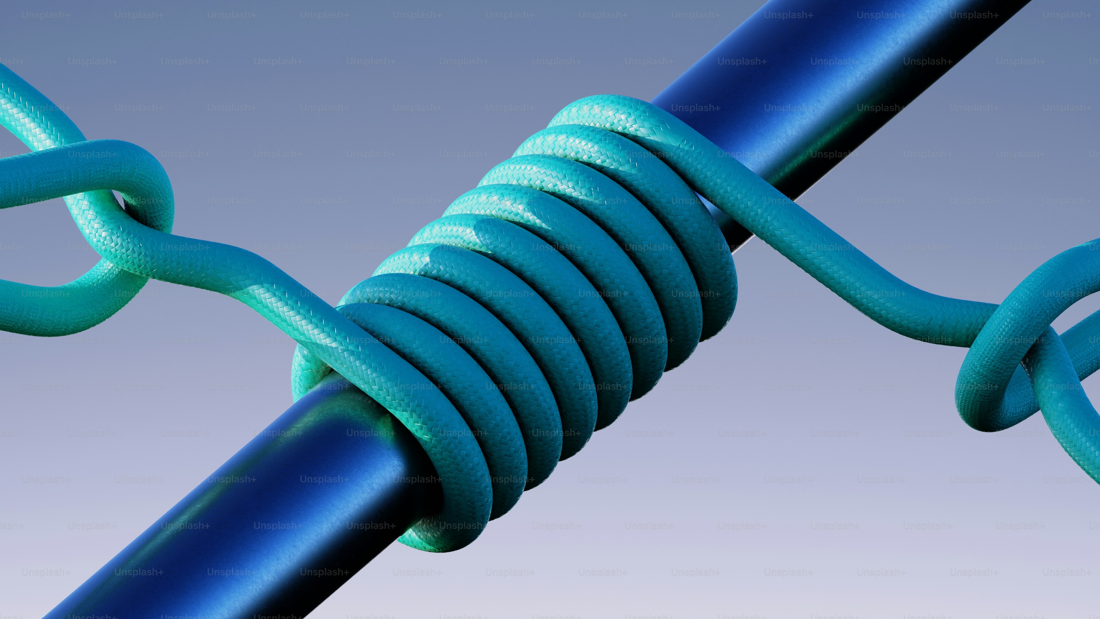A blue rope tied in a knot photo – Support Image on Unsplash