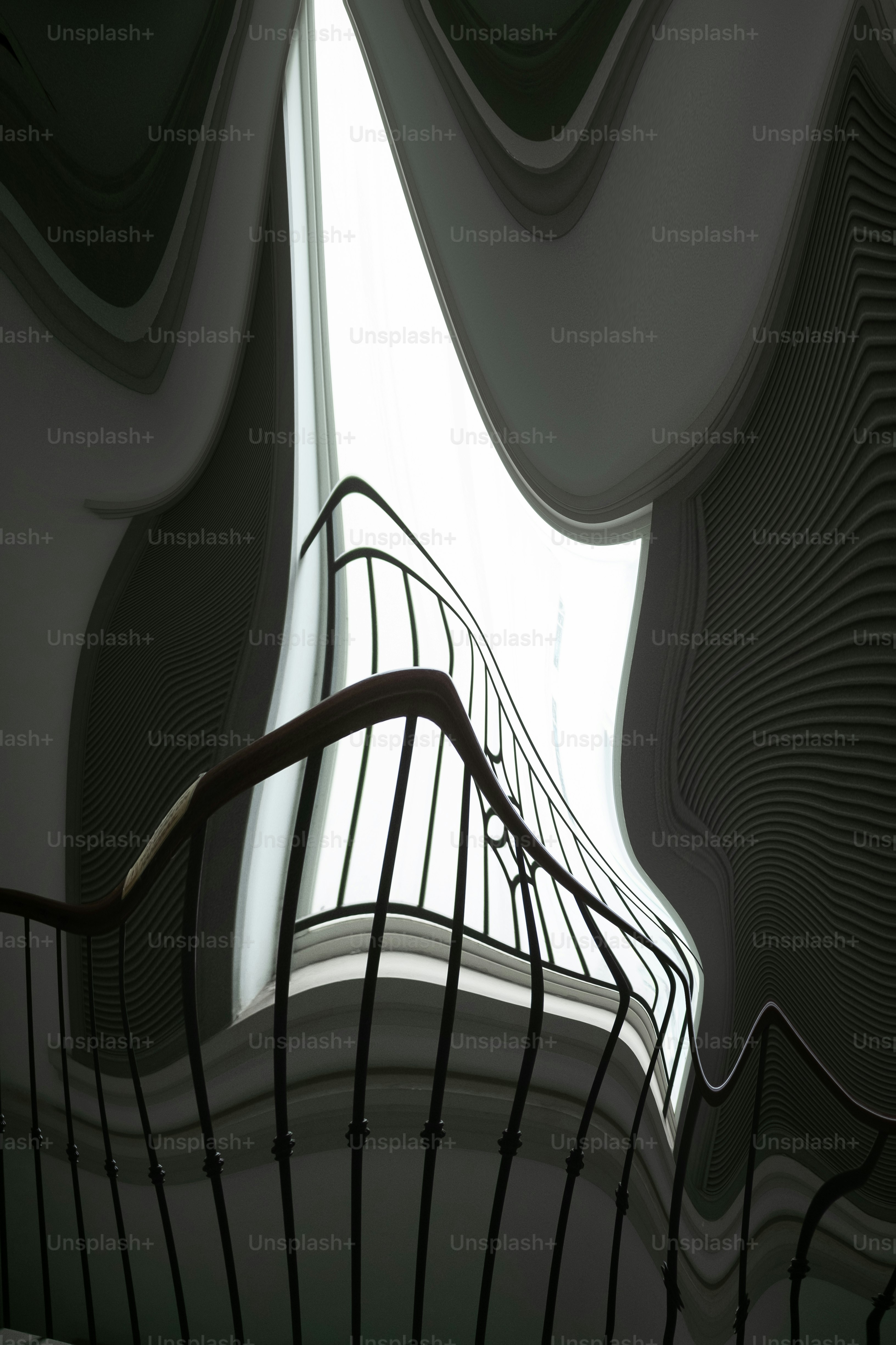 Abstract architectural lines with a railing photo – Abstract art Image ...