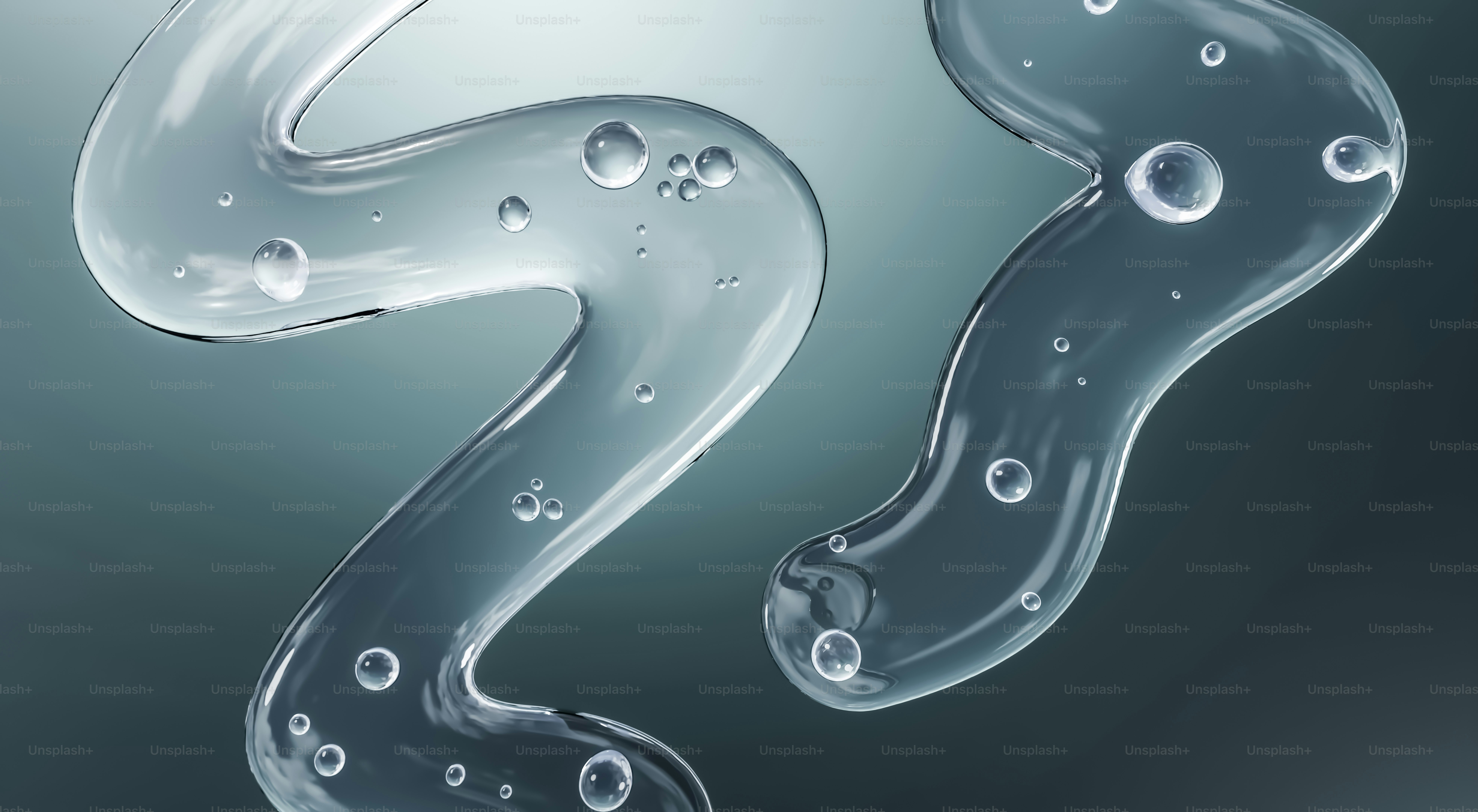 Clear liquid tubes with air bubbles on gray background photo ...