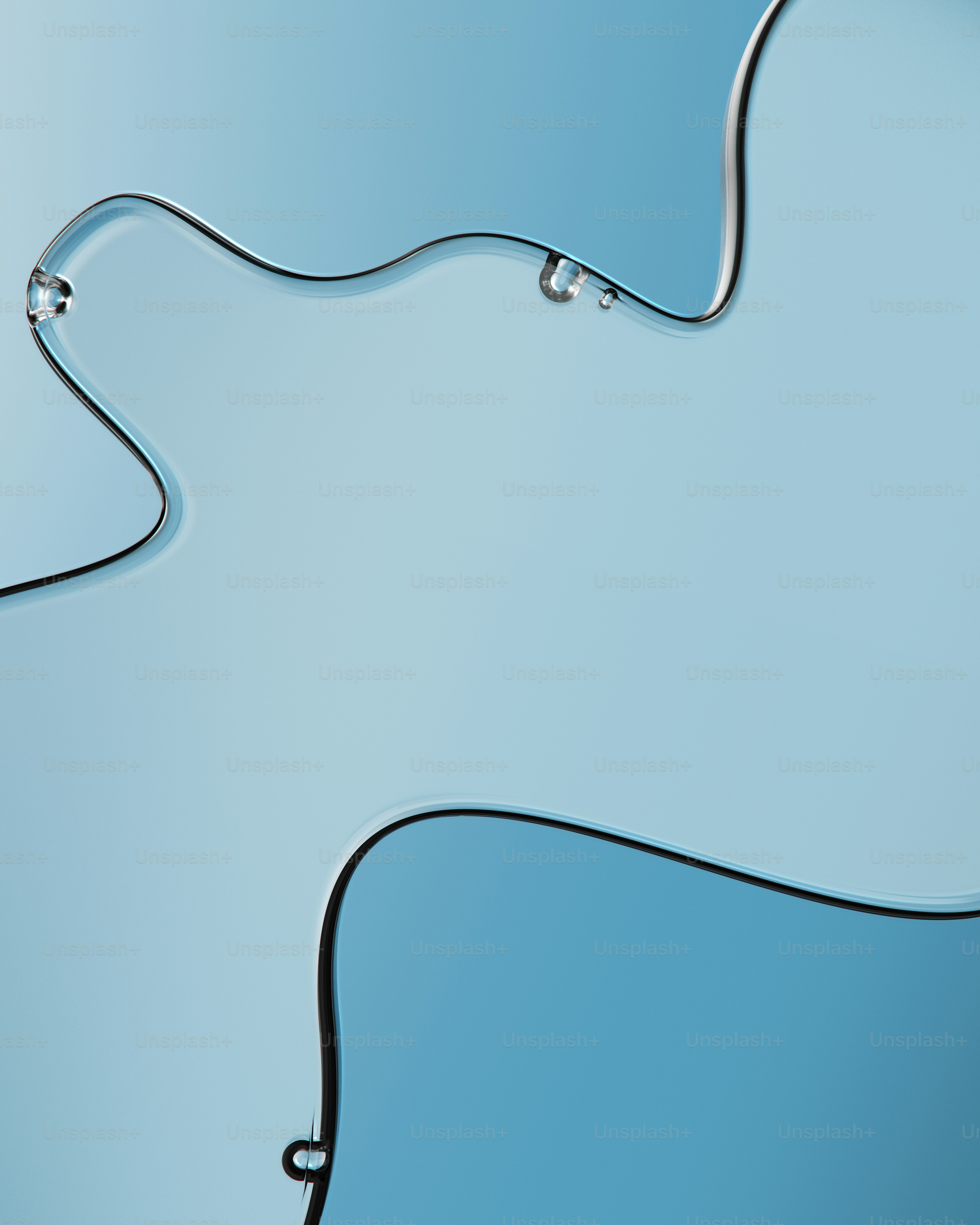 Abstract blue background with flowing liquid shapes