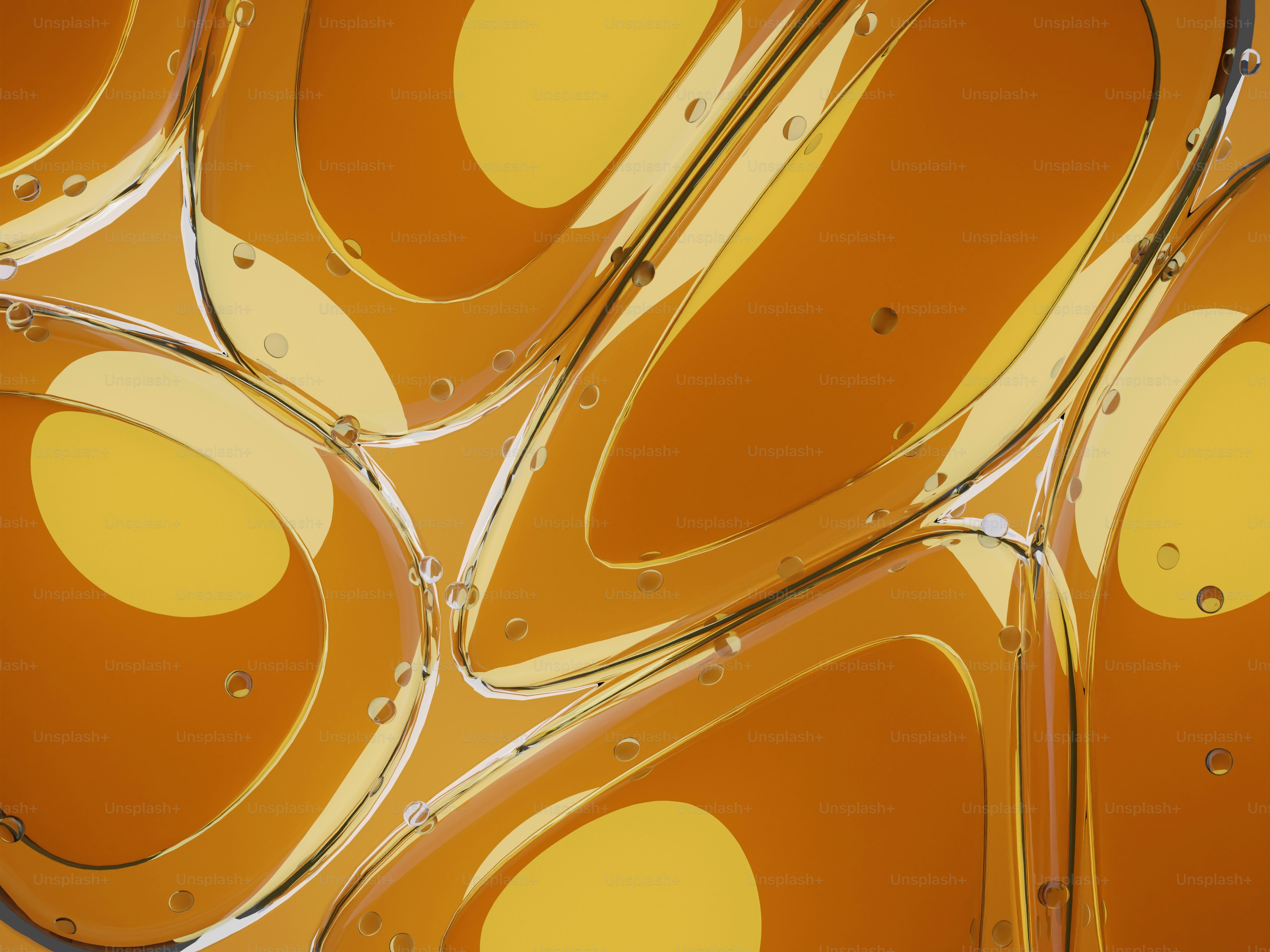 Abstract pattern of yellow and brown shapes with clear lines photo ...