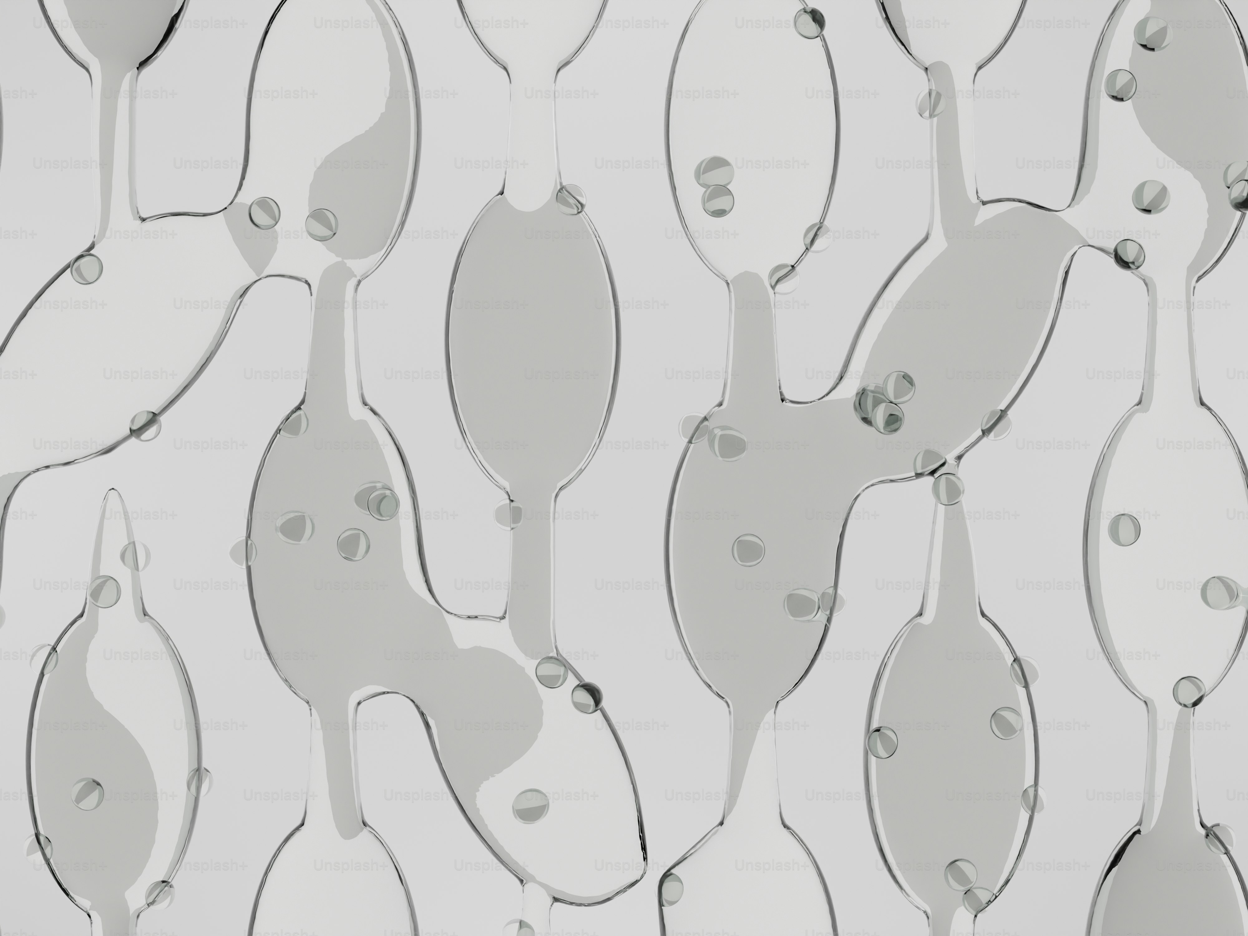 Microscopic view of cells flowing through channels