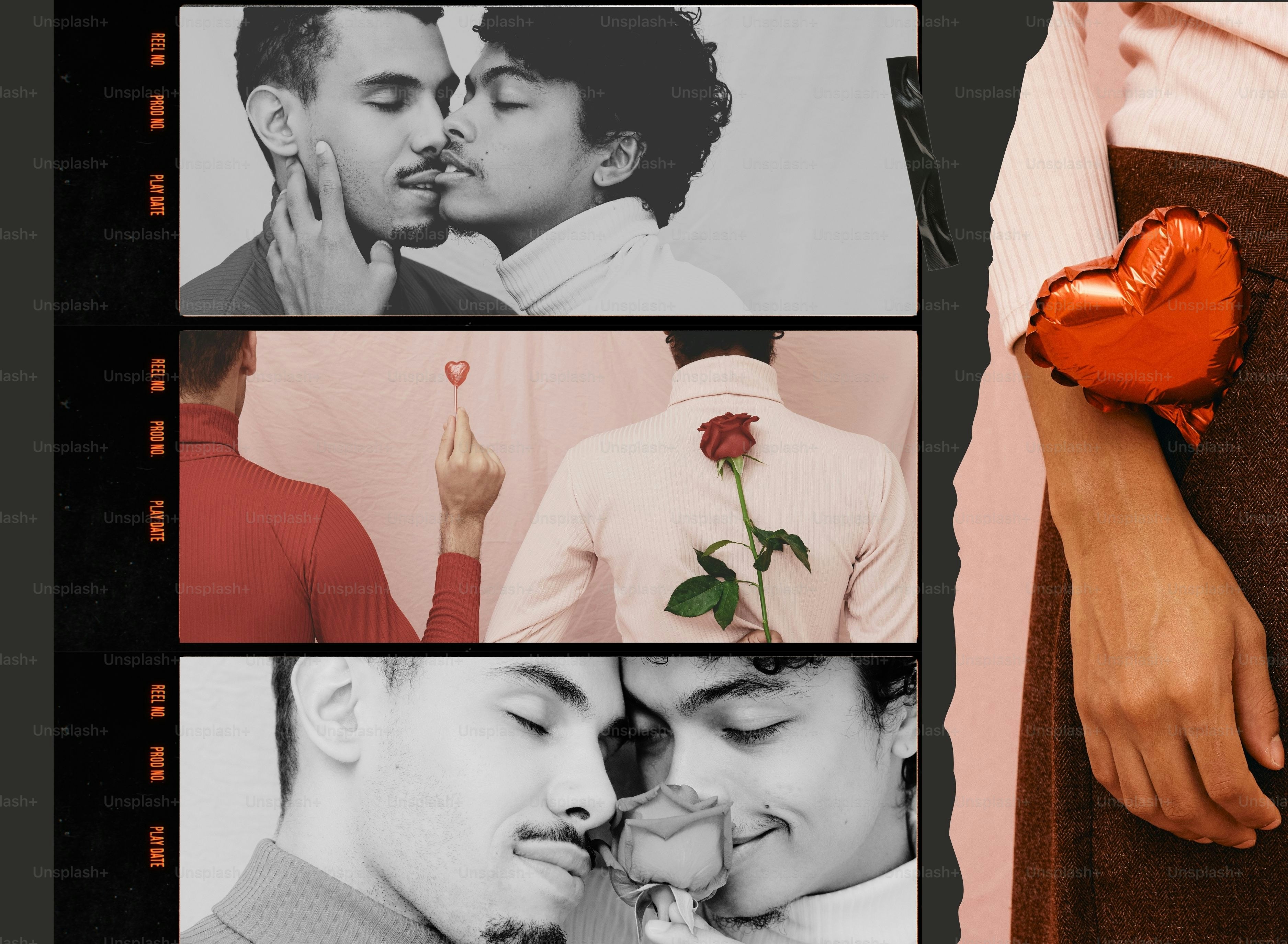 애정과 사랑의 순간을 나누는 두 남자