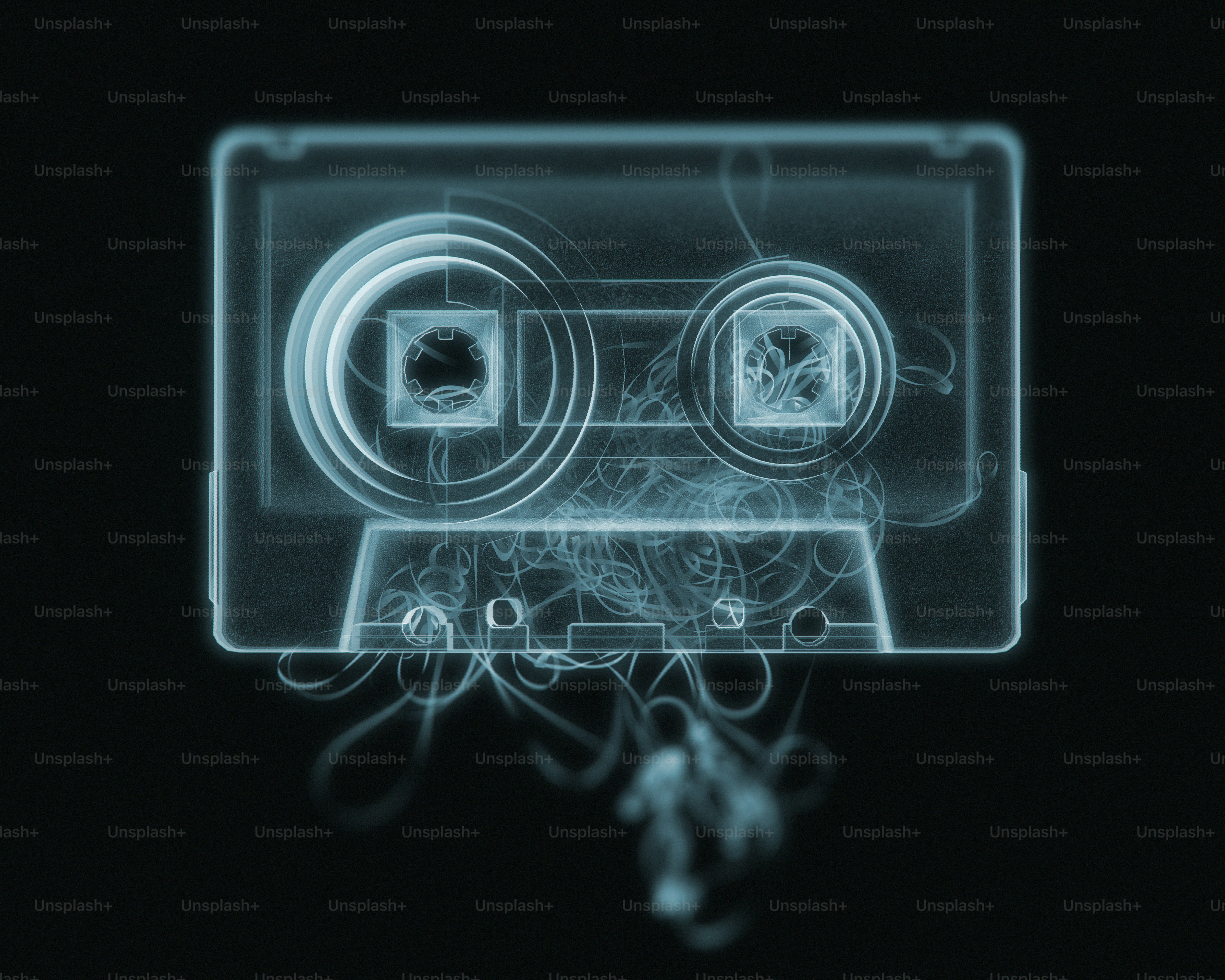 Radiographie d’une cassette audio enchevêtrée