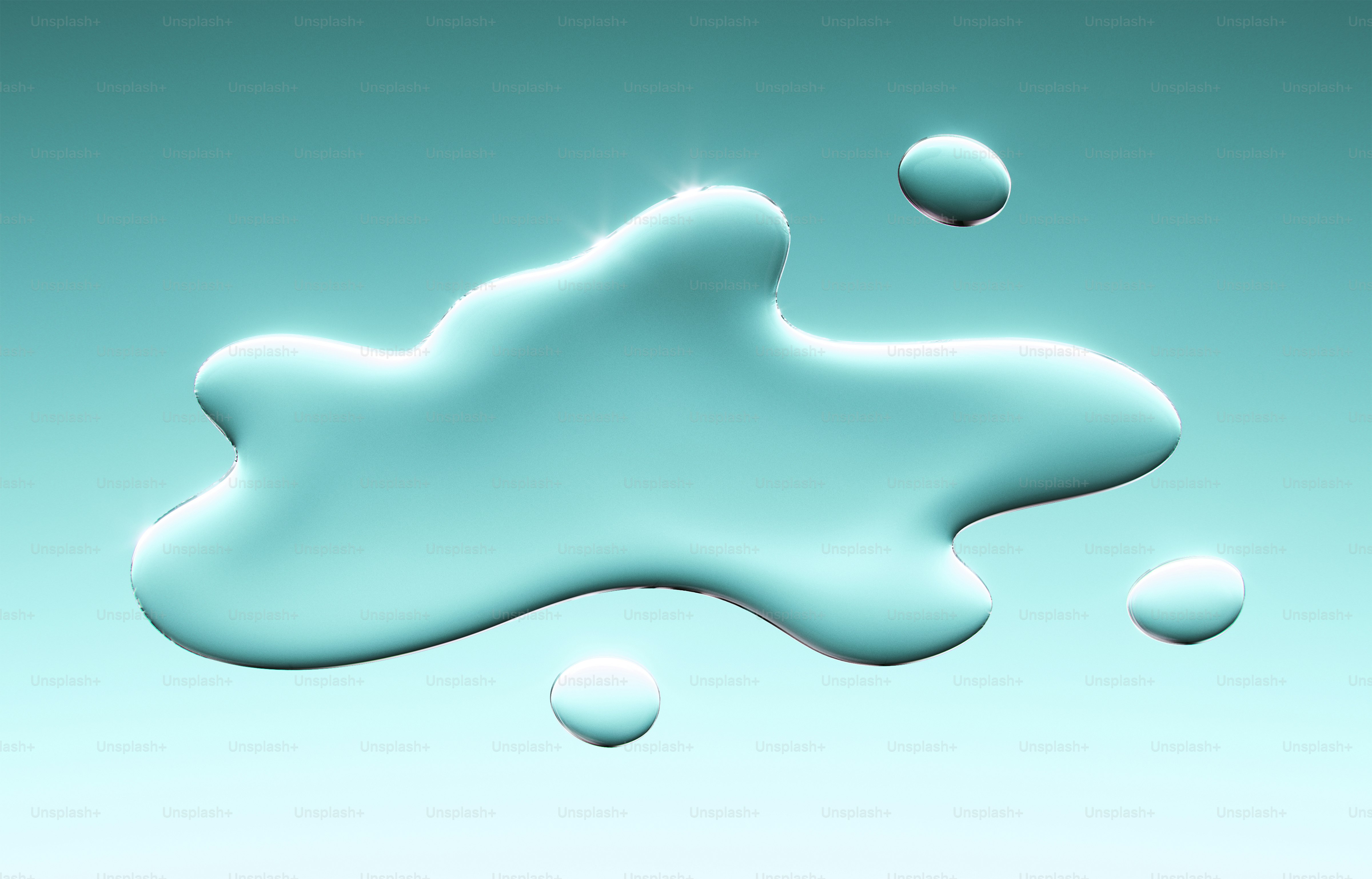 Wassertropfen auf hellblauem Hintergrund