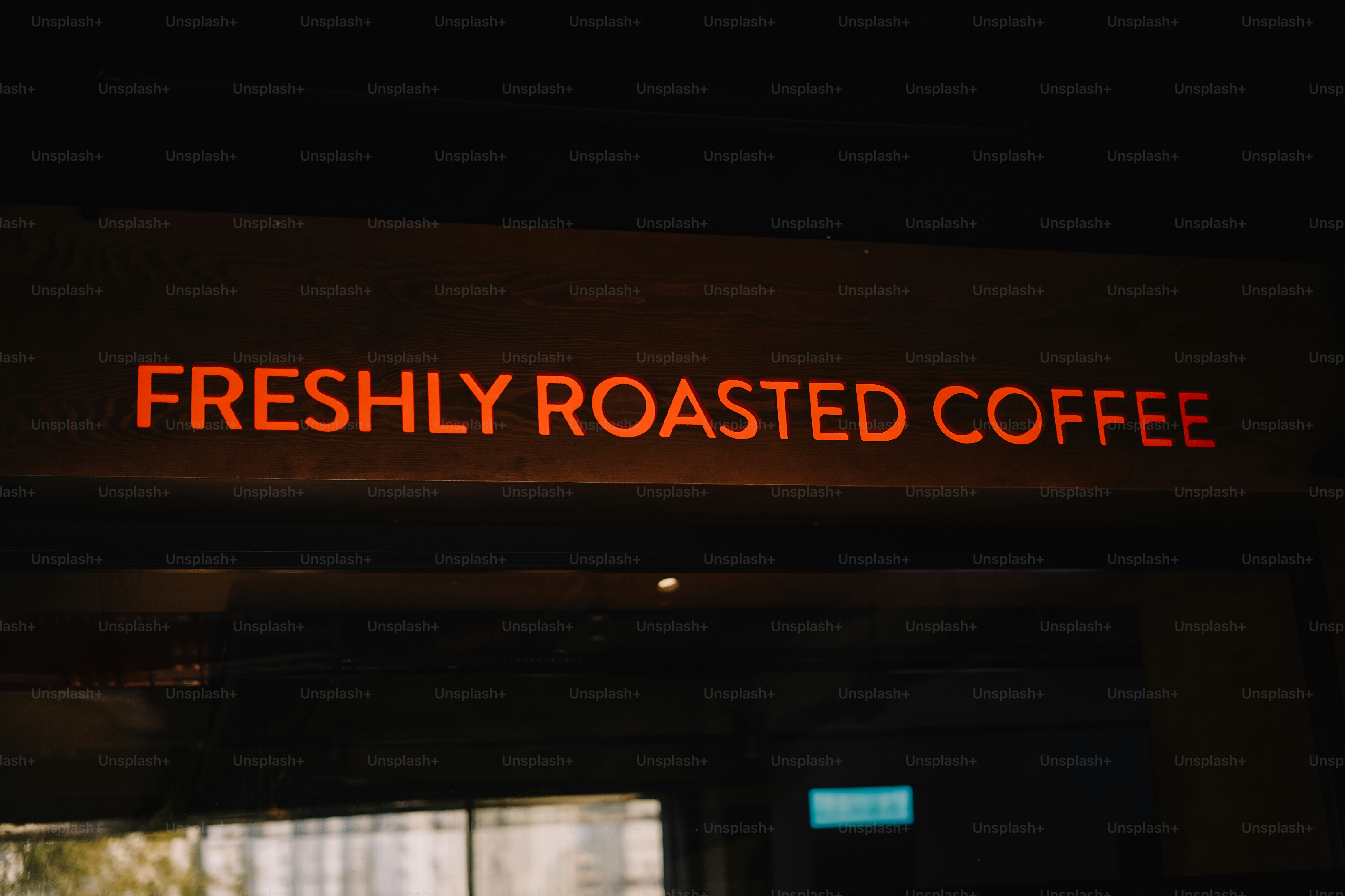 Freshly roasted coffee neon sign