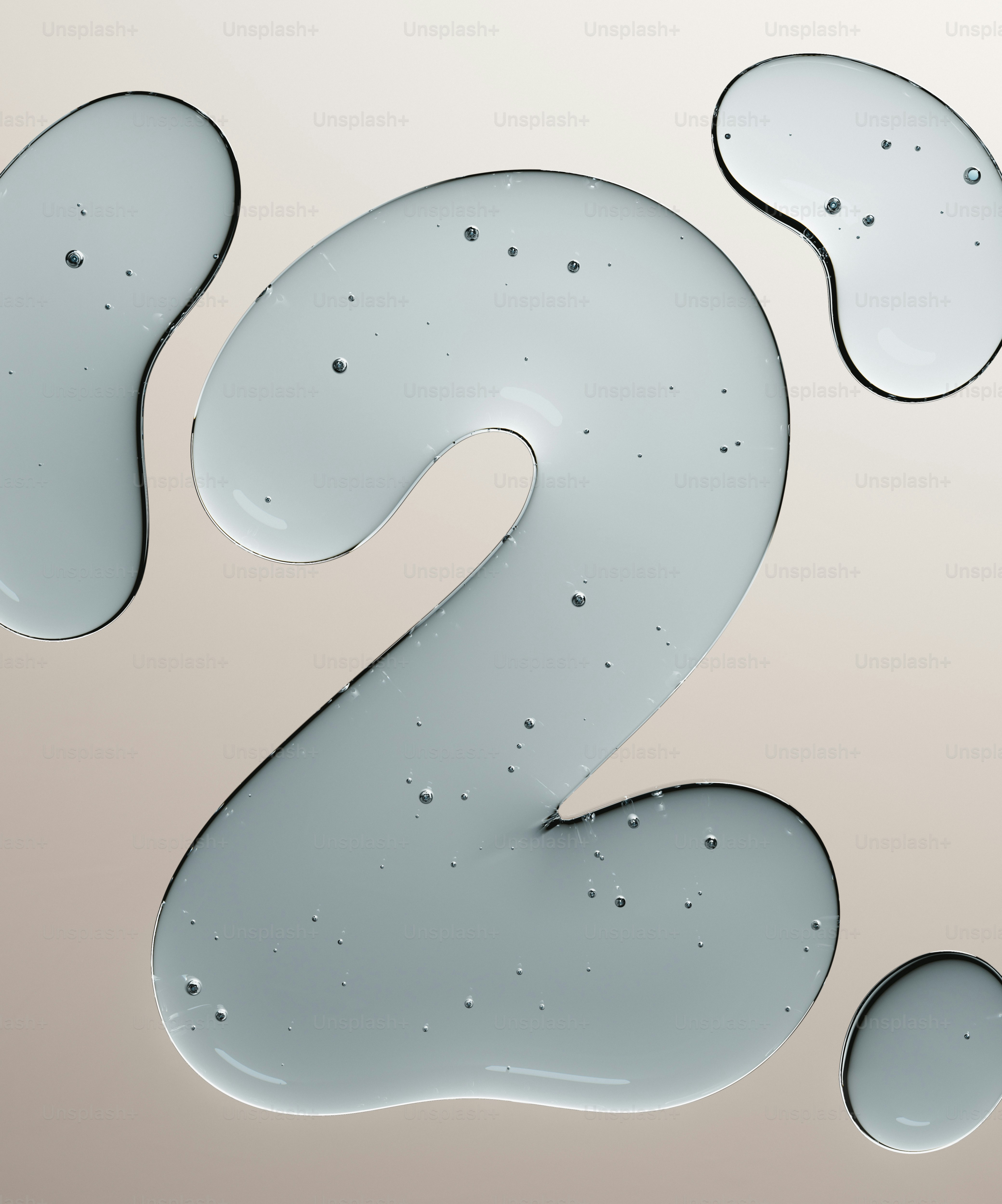 Tetesan cairan bening membentuk nomor dua