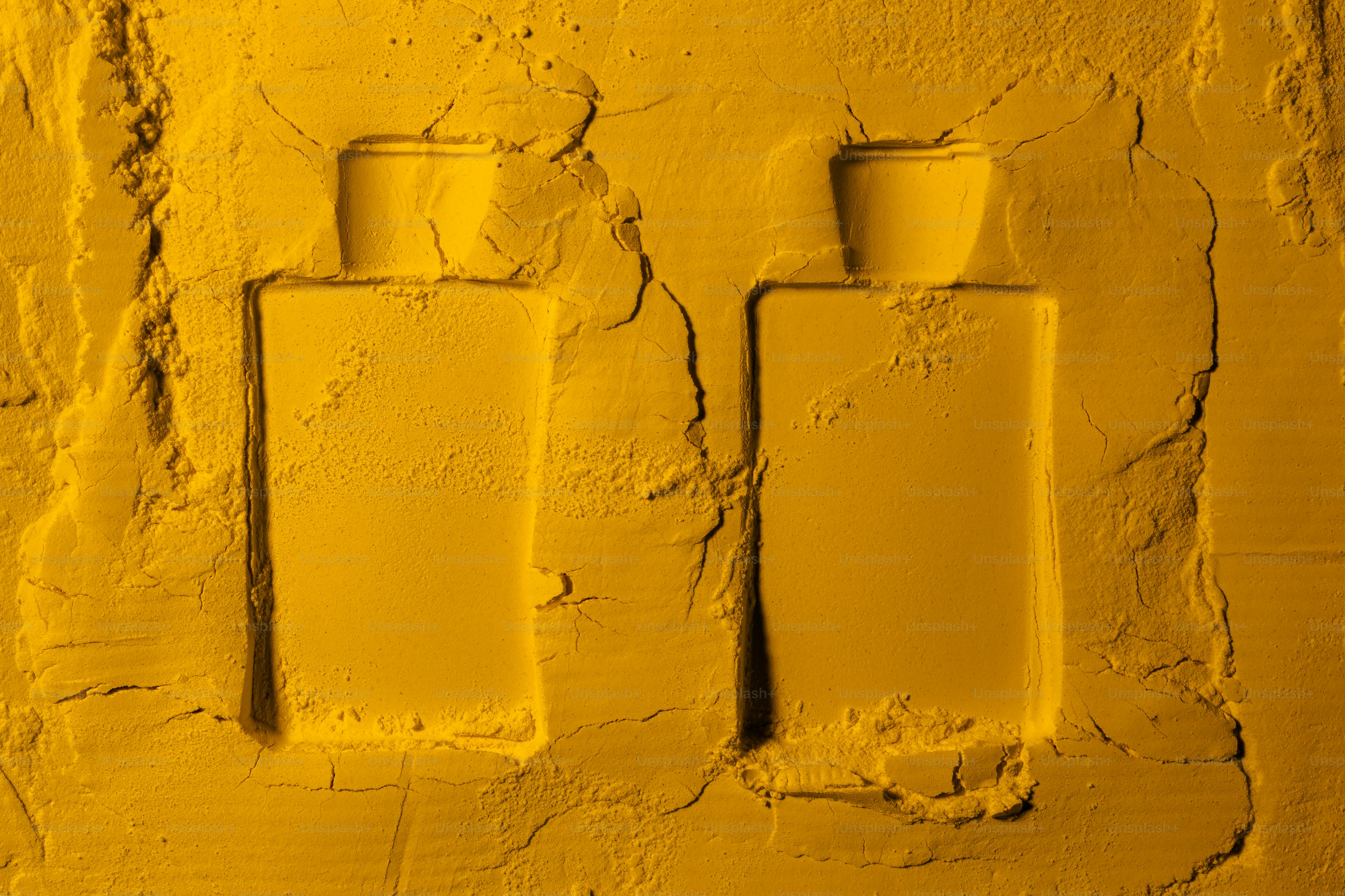 A light bulb emerges from cracked yellow powder. photo – Minimalist ...