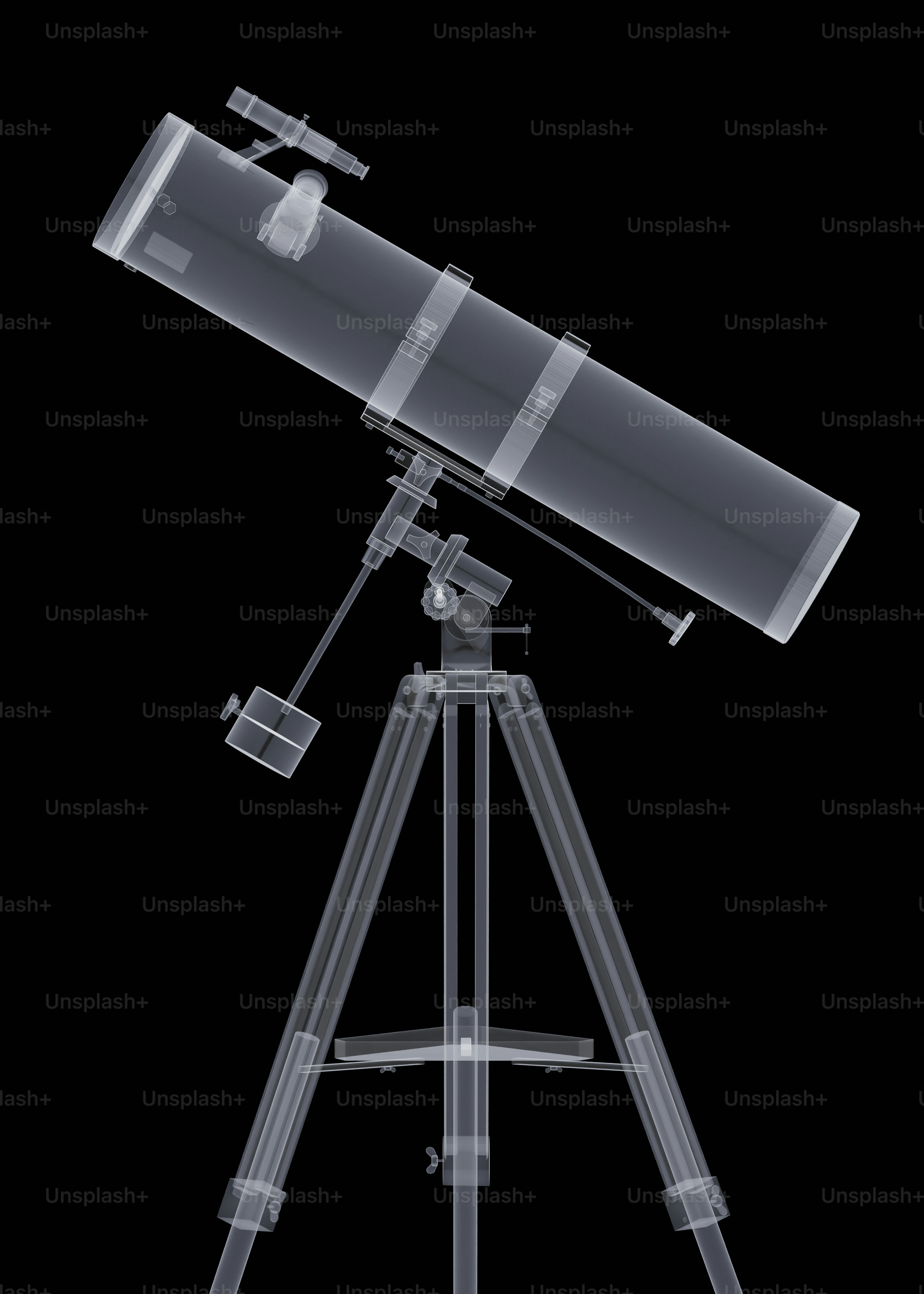 X-ray of a telescope on a tripod stand