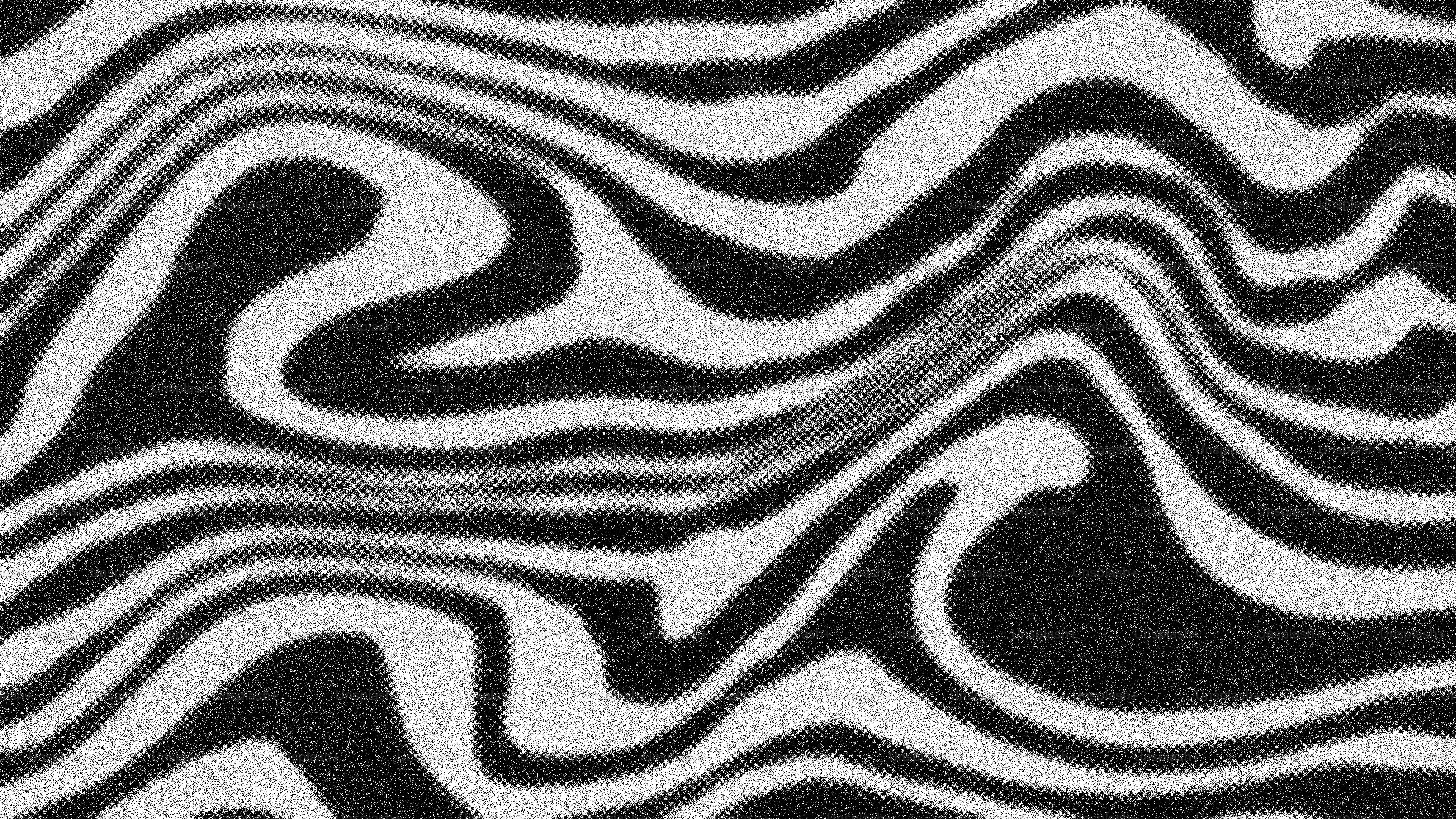 Padrão abstrato de linhas onduladas preto e branco