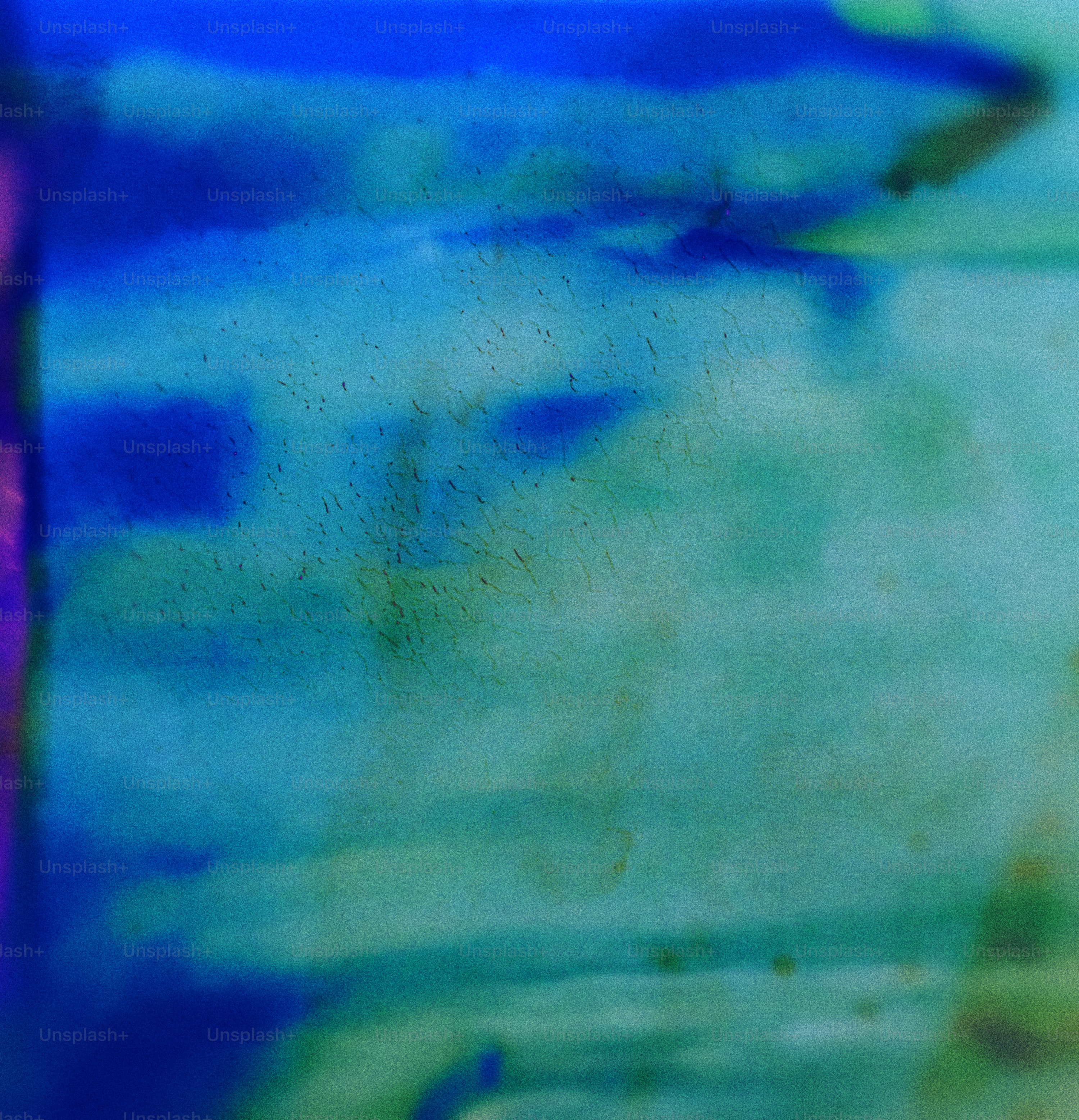 Abstract blue and green watercolor textures