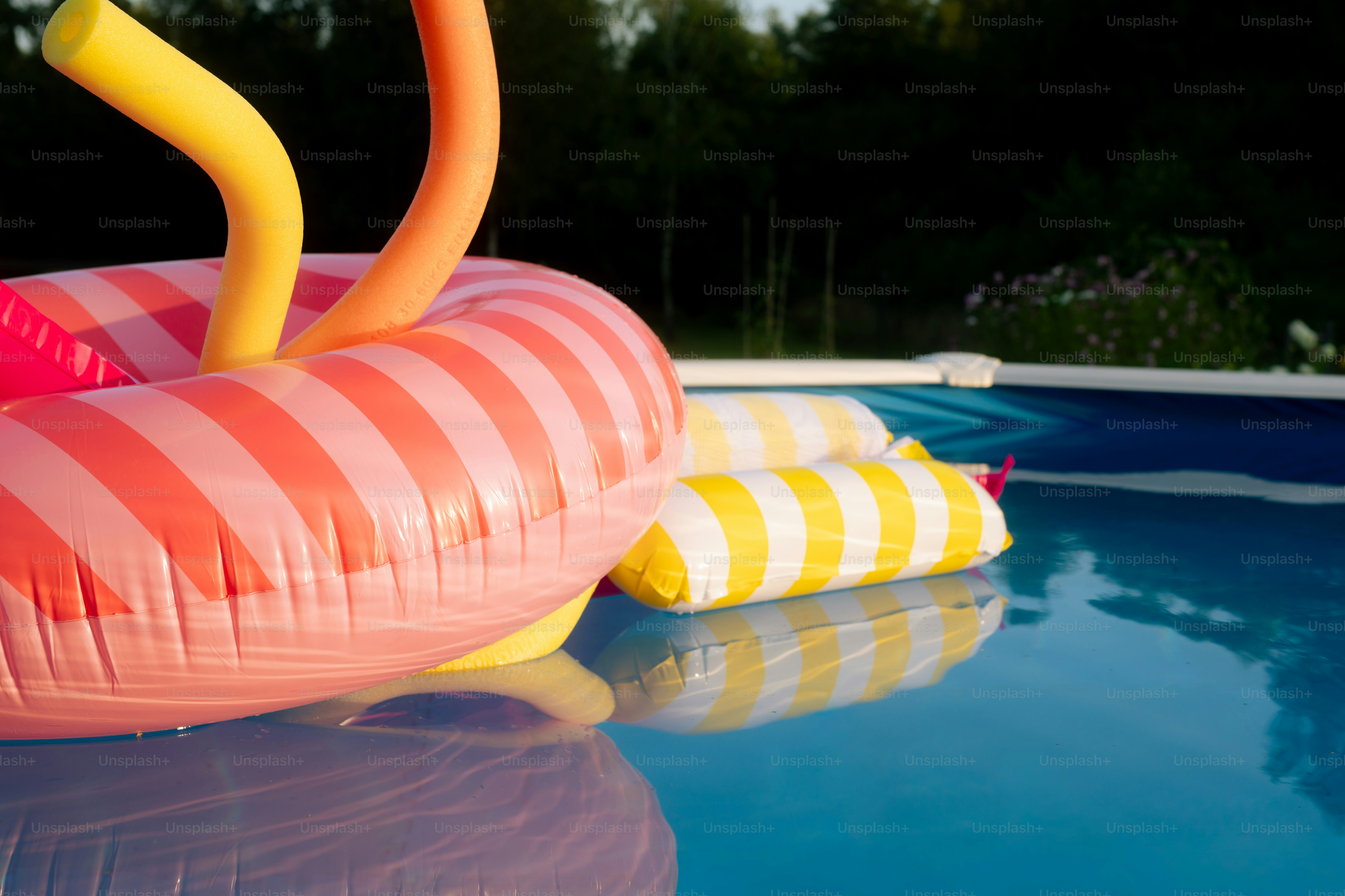 Inflatable pool toys floating on water photo – Summer Image on Unsplash