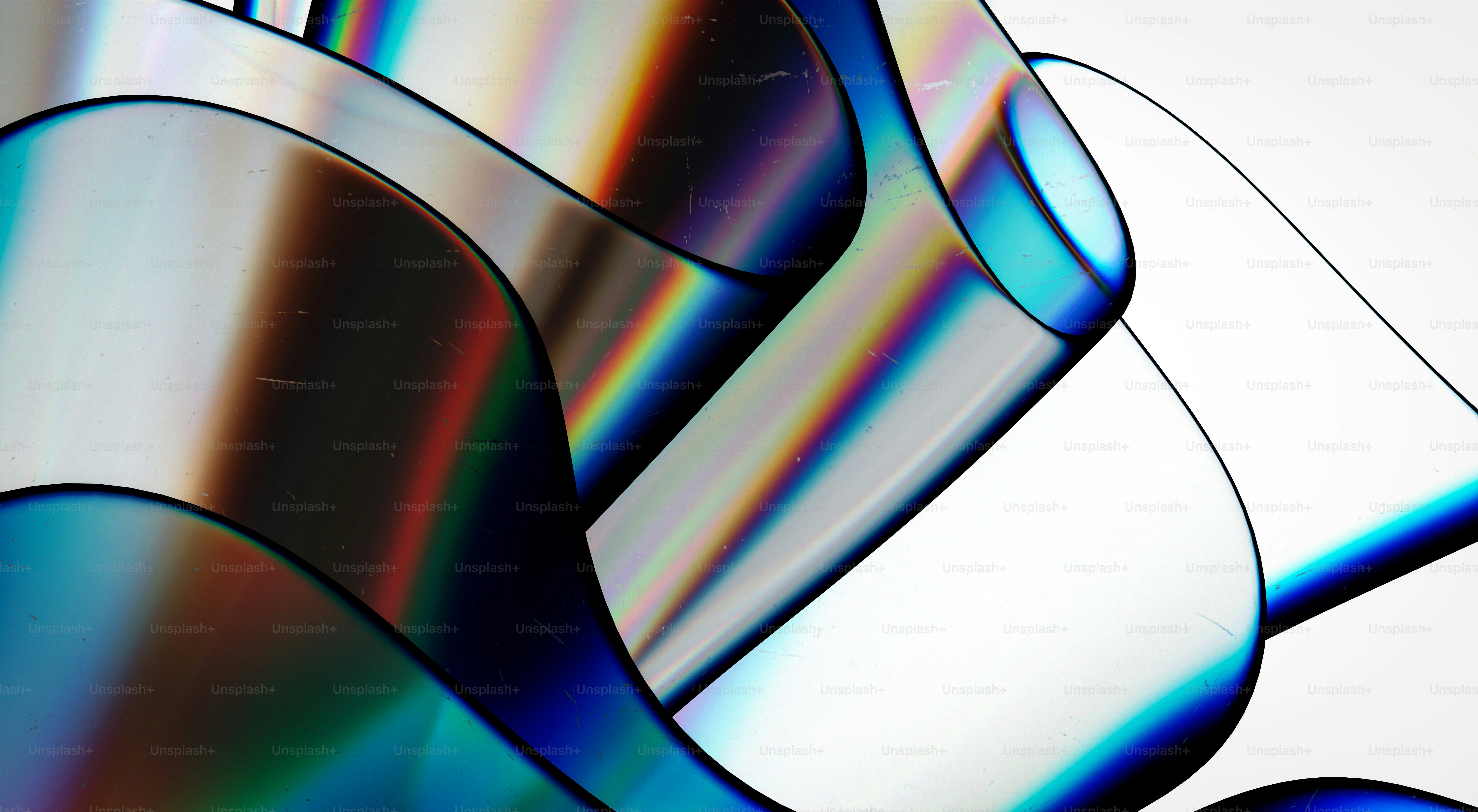Abstract glass sculpture with rainbow light refractions photo – Image ...