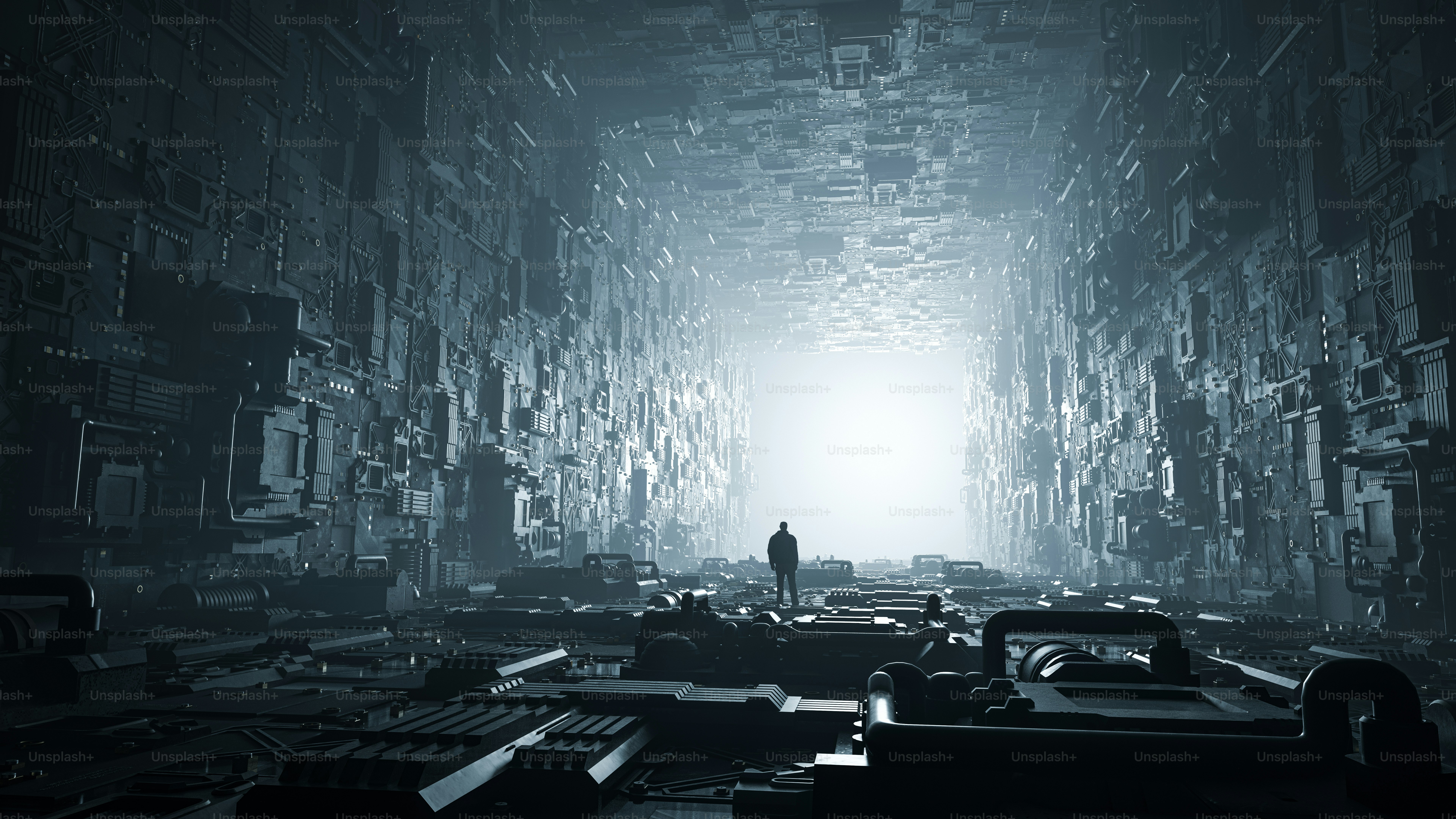 futuristic-cityscape-under-a-large-moon-photo-technology-image-on