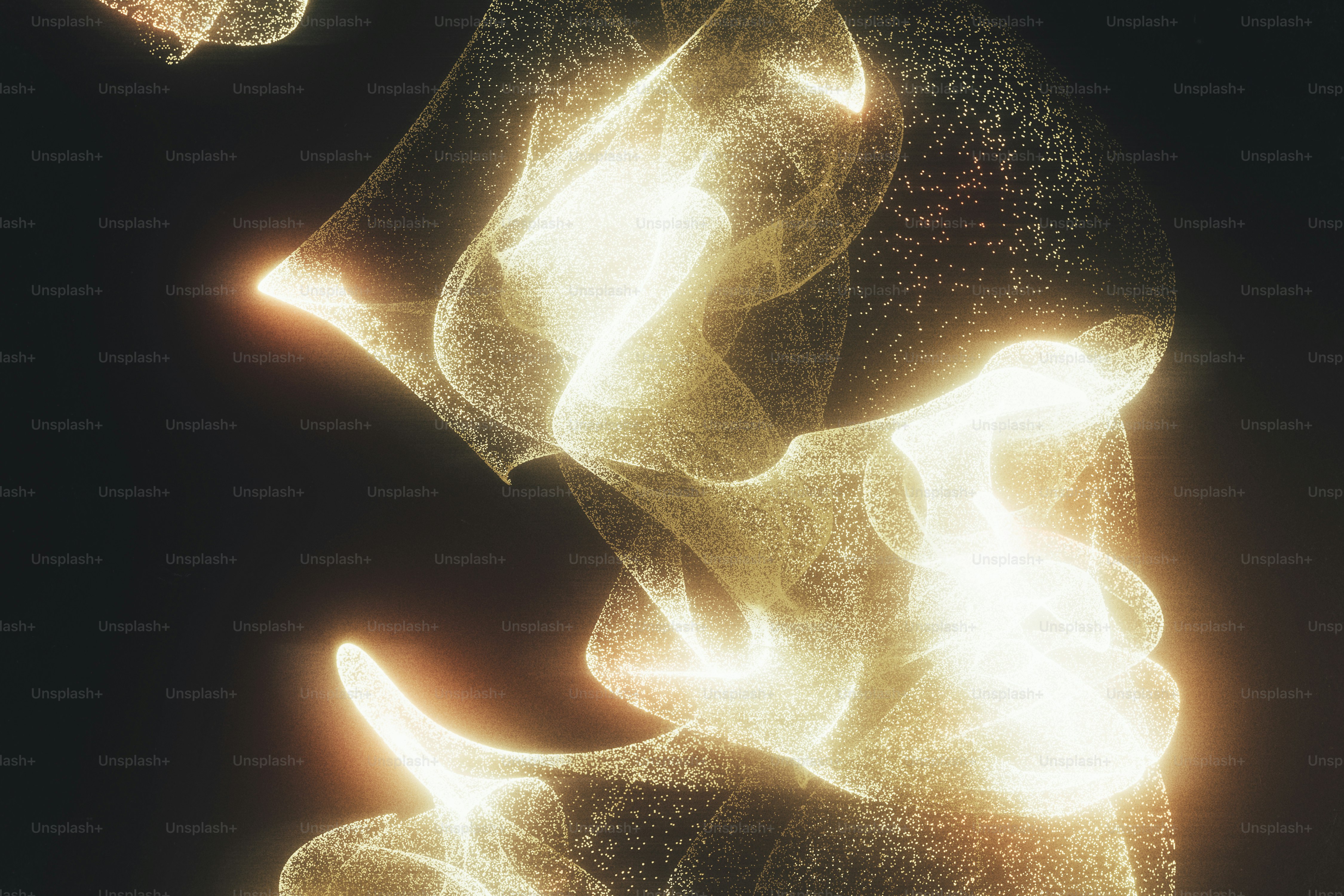 Abstract glowing lines and dots on dark background photo – Technology ...