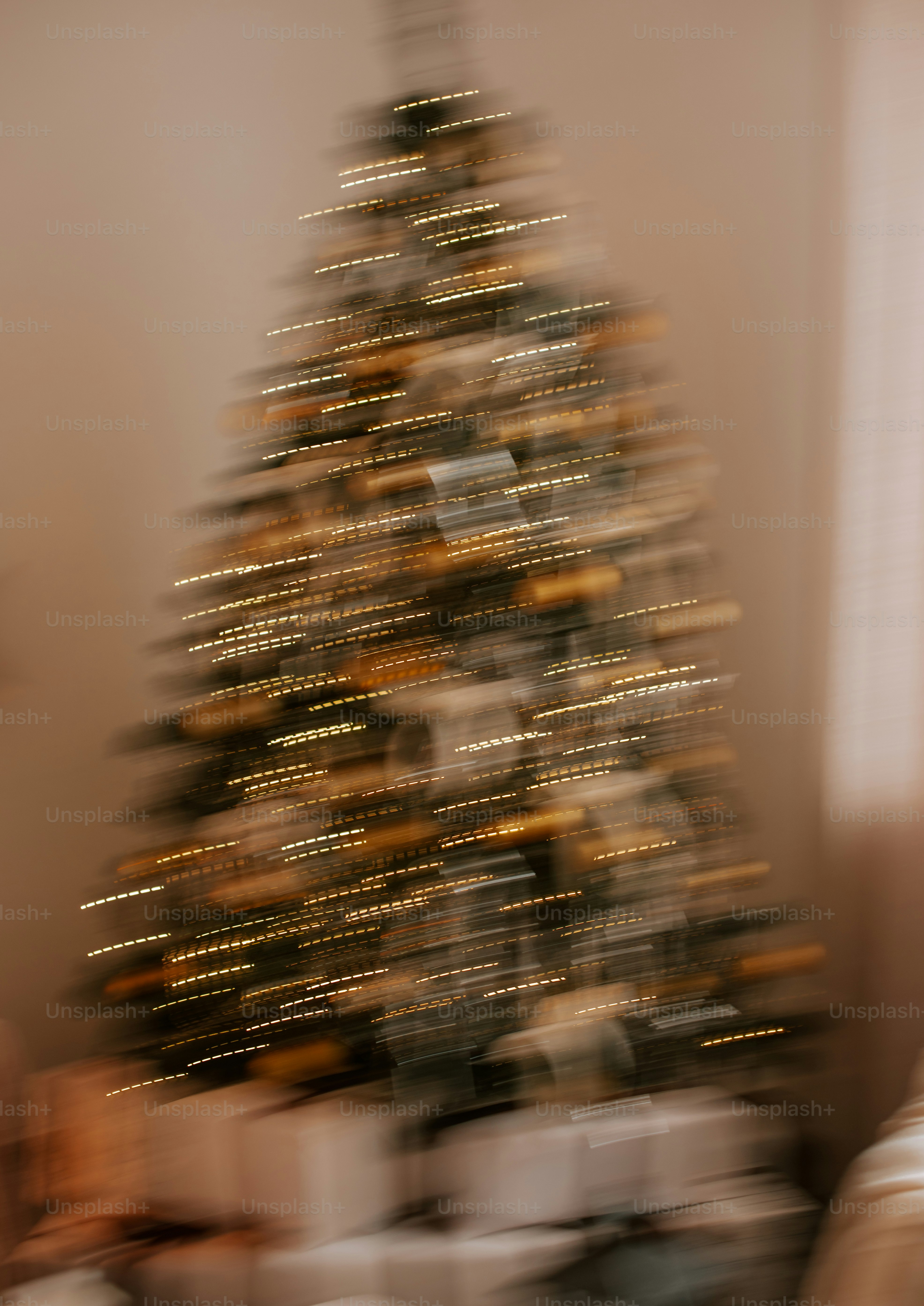 Decorated christmas tree with presents below