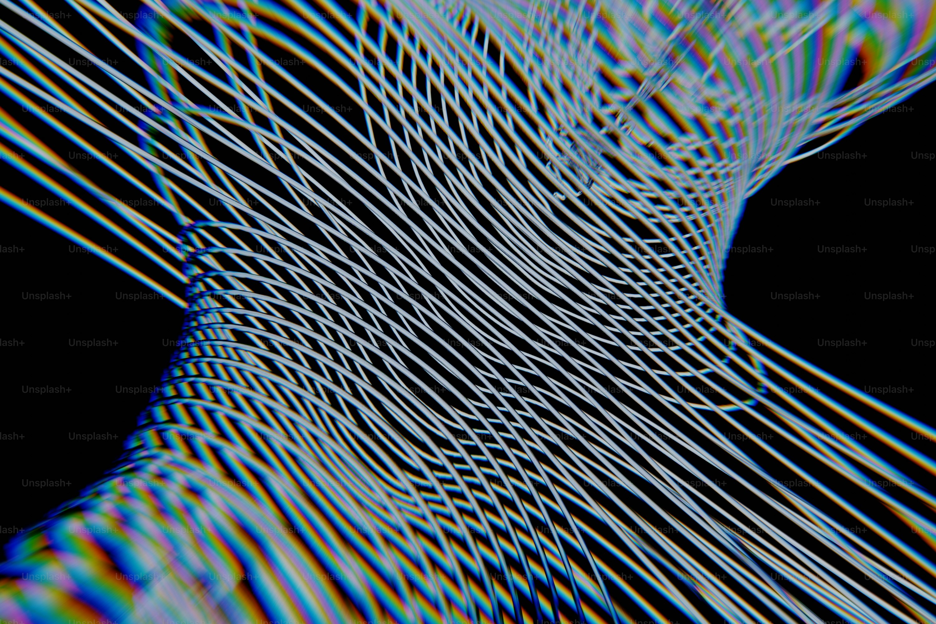 Abstract white lines forming a geometric pattern photo – Abstract Image ...