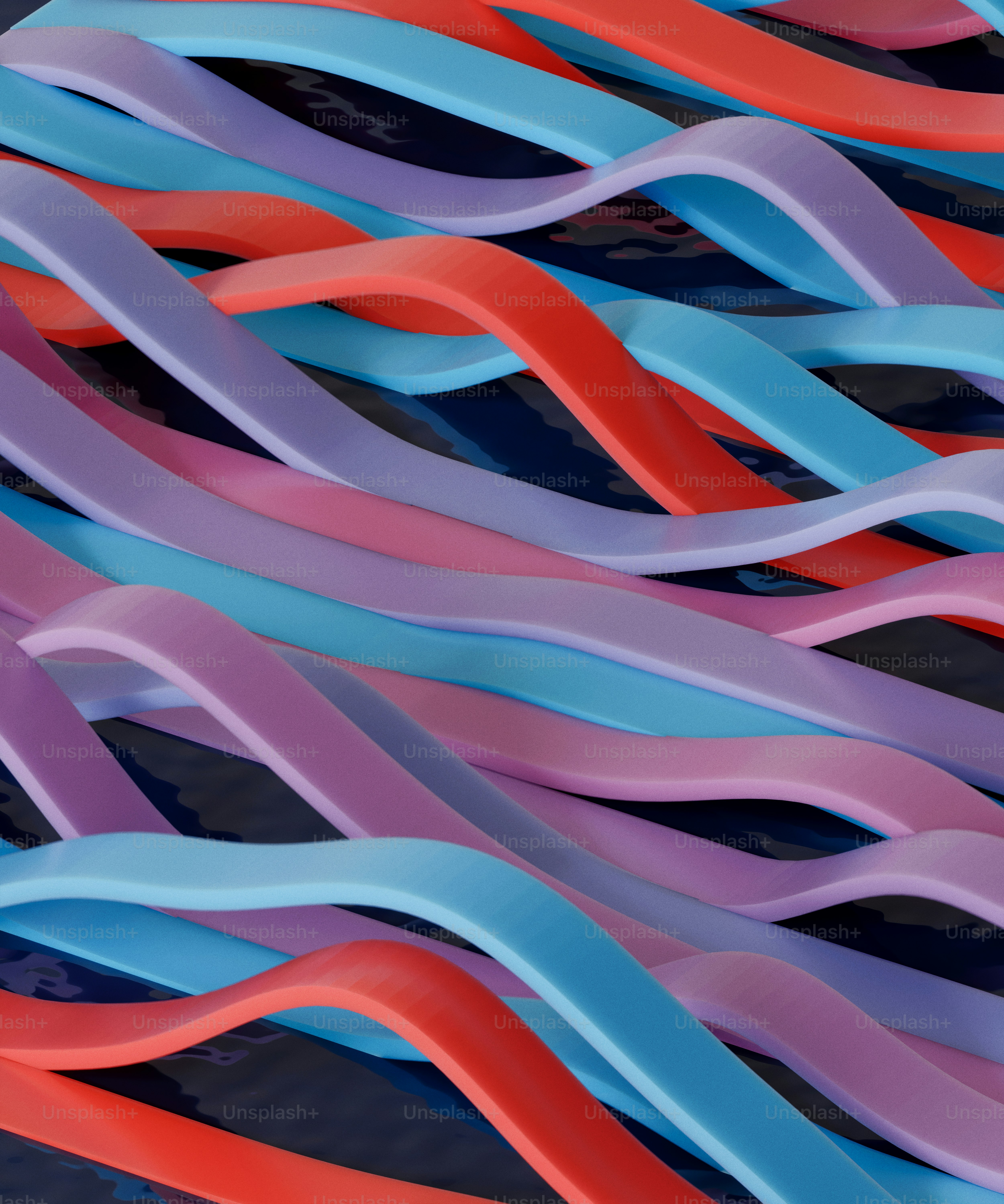 Abstract colorful wavy lines with shadows photo – Background Image on ...