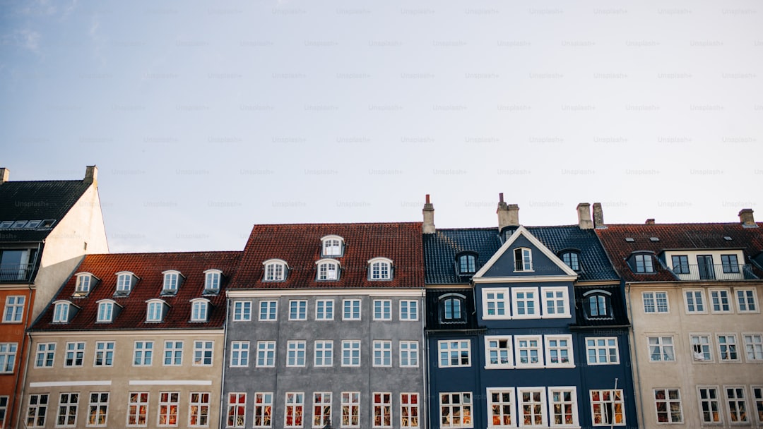 Colorful historic buildings under a clear sky