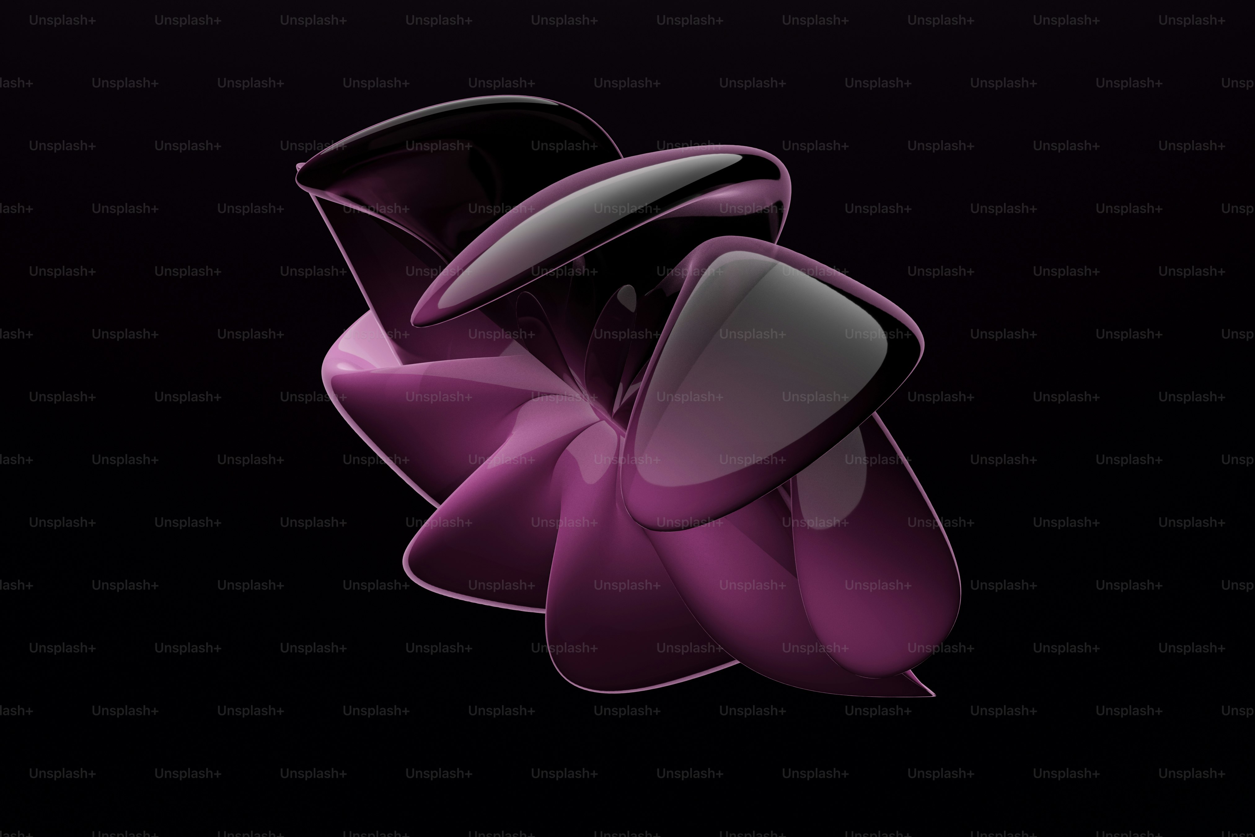 검은 배경에 추상적인 보라색과 회색 소용돌이 모양