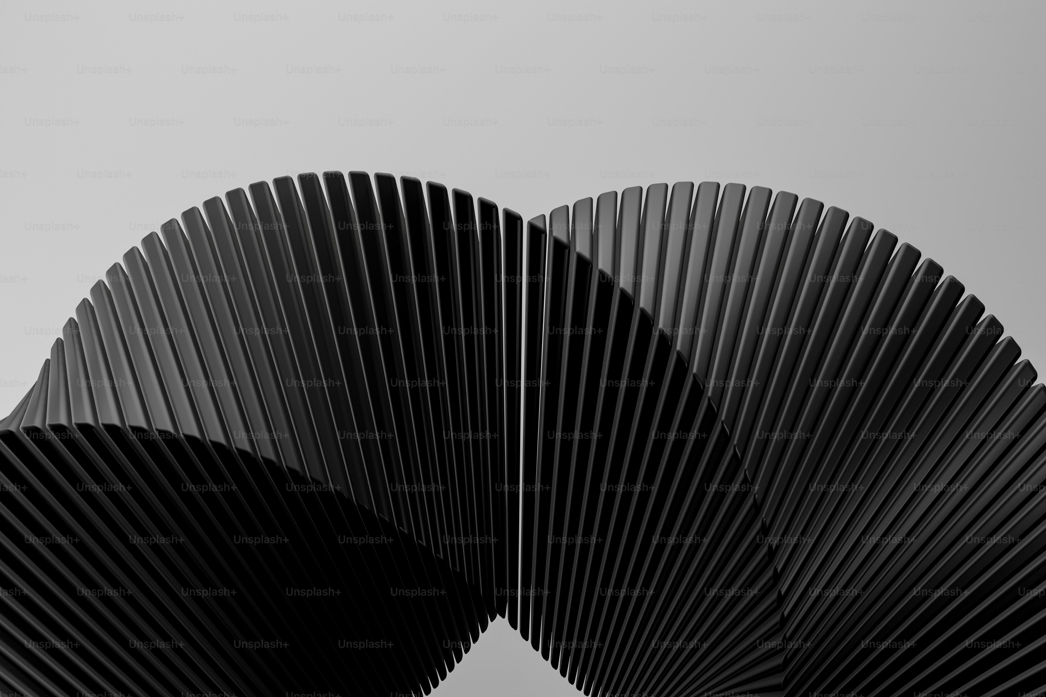 곡선과 그림자가 있는 추상 조각