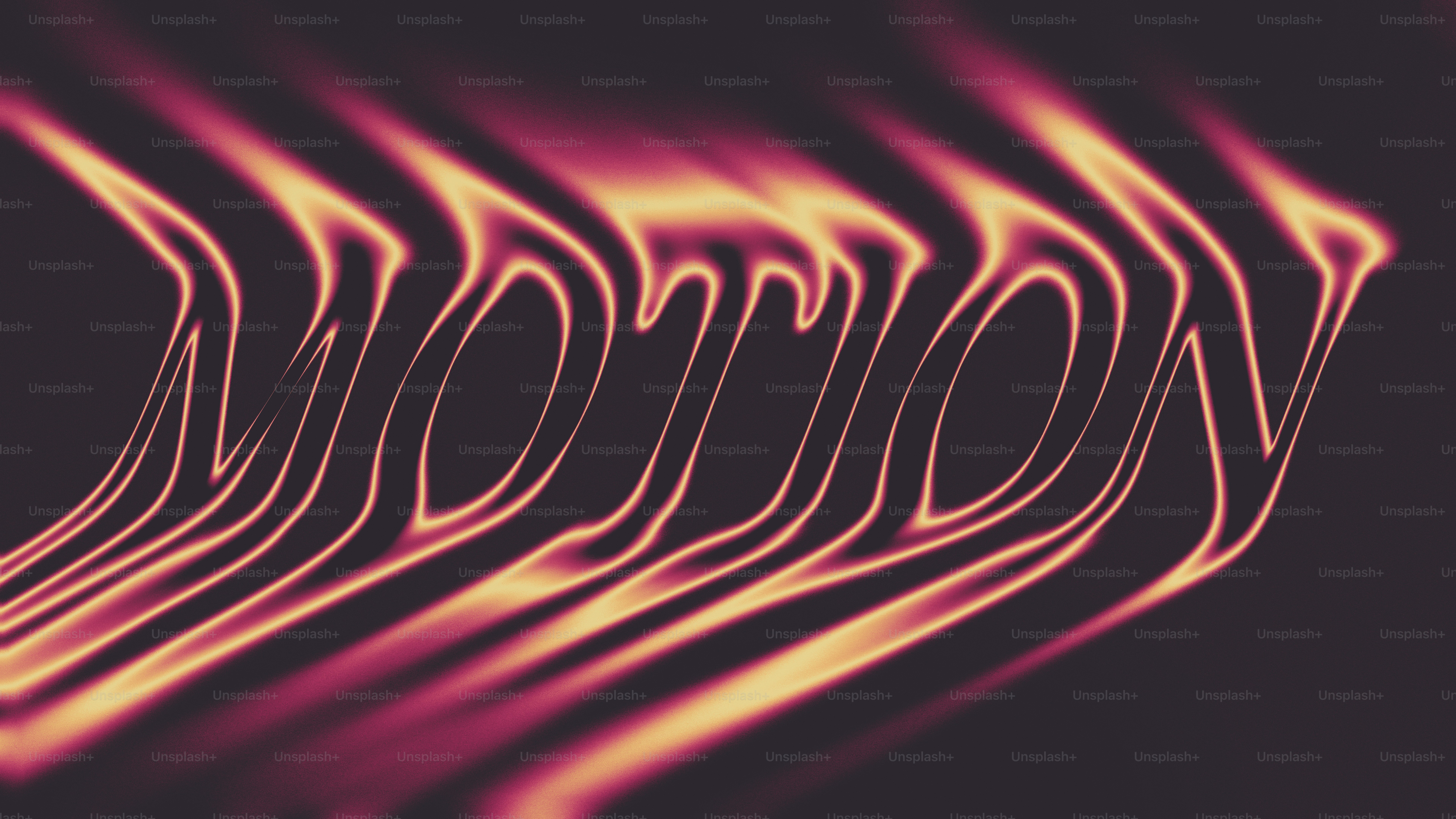 Wavy text that spells out motion with glowing lines
