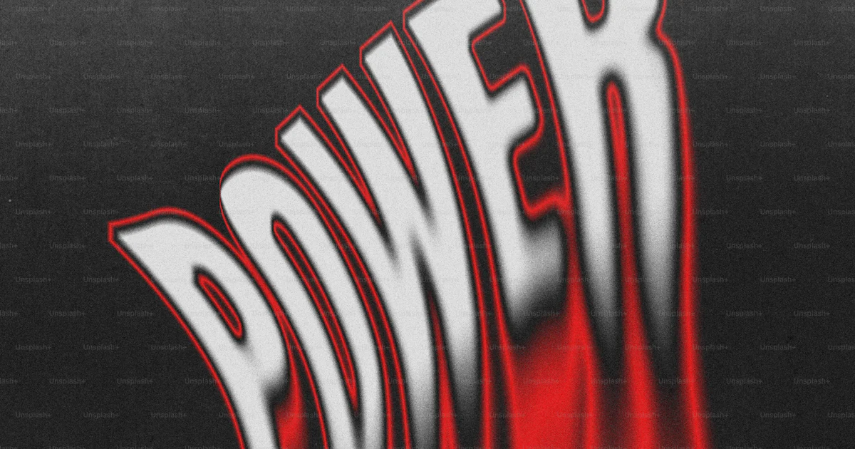 Power Word Lettering The word power written in bold white letters. photo – Inspiration Image ...
