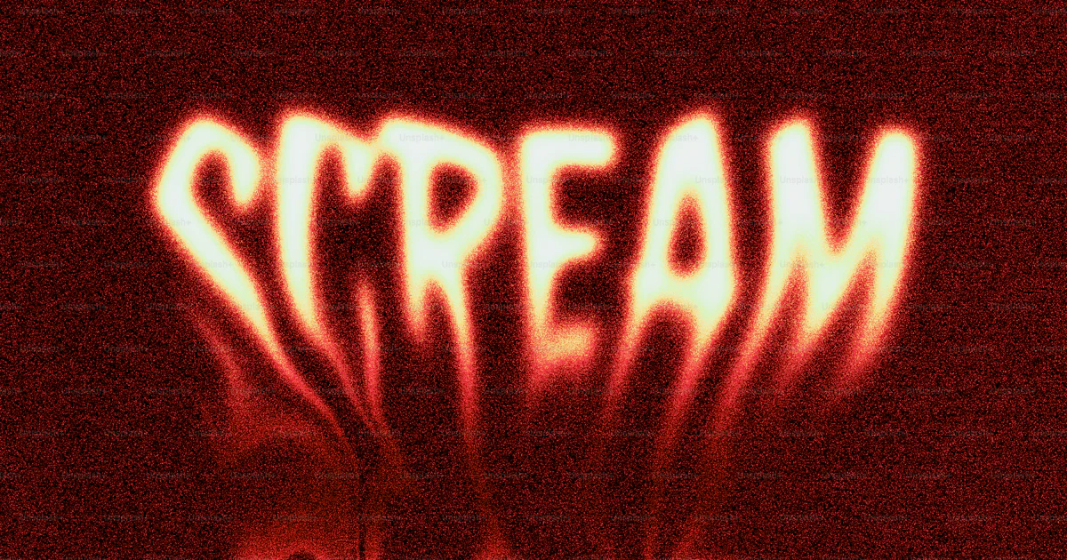 The word scream in fiery, melting letters. photo – Text Image on Unsplash