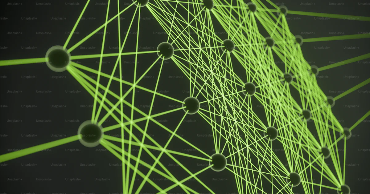 Abstract deep learning neural network background. photo – Abstract ...