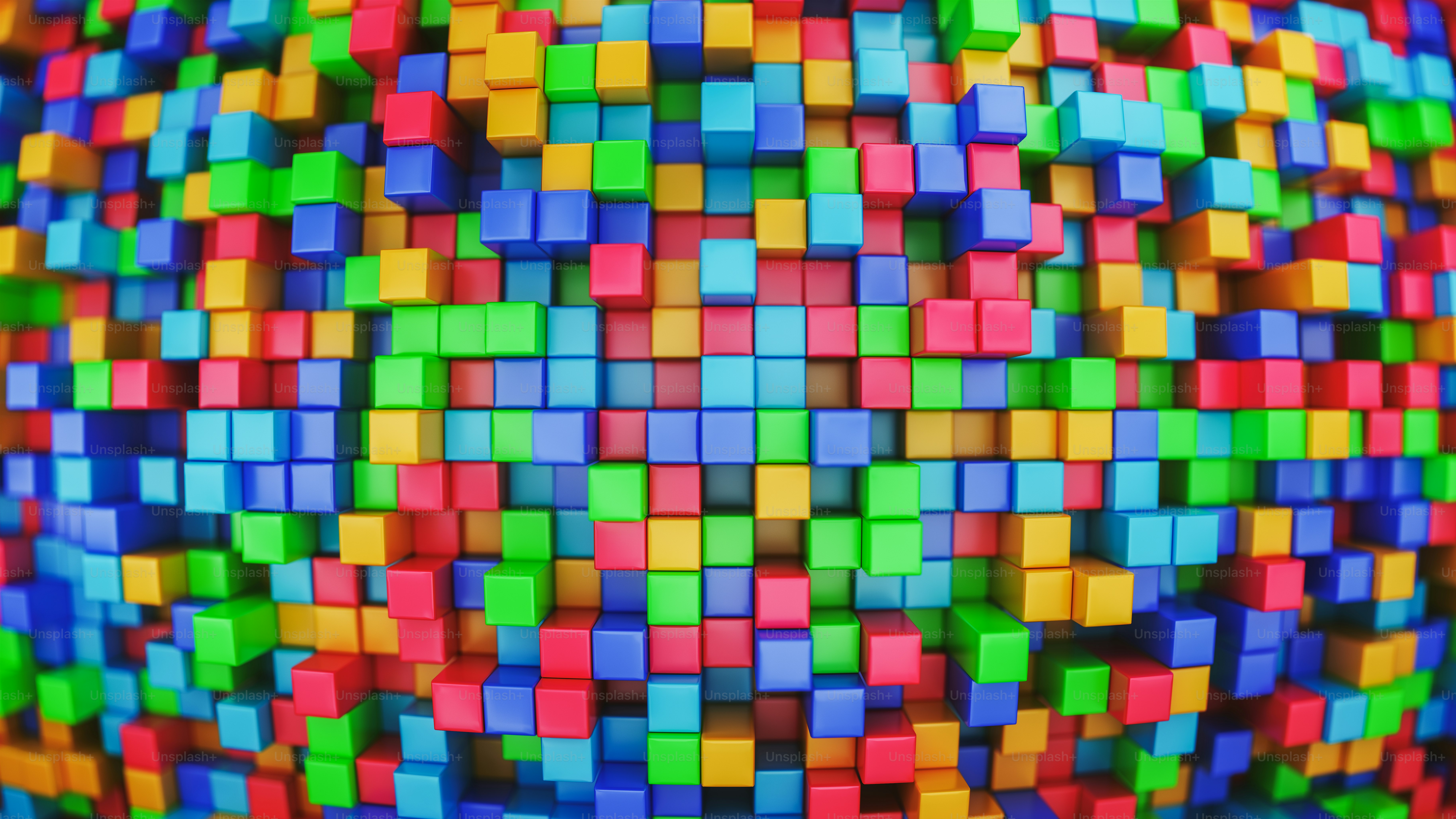 Abstract background of colorful cubes.