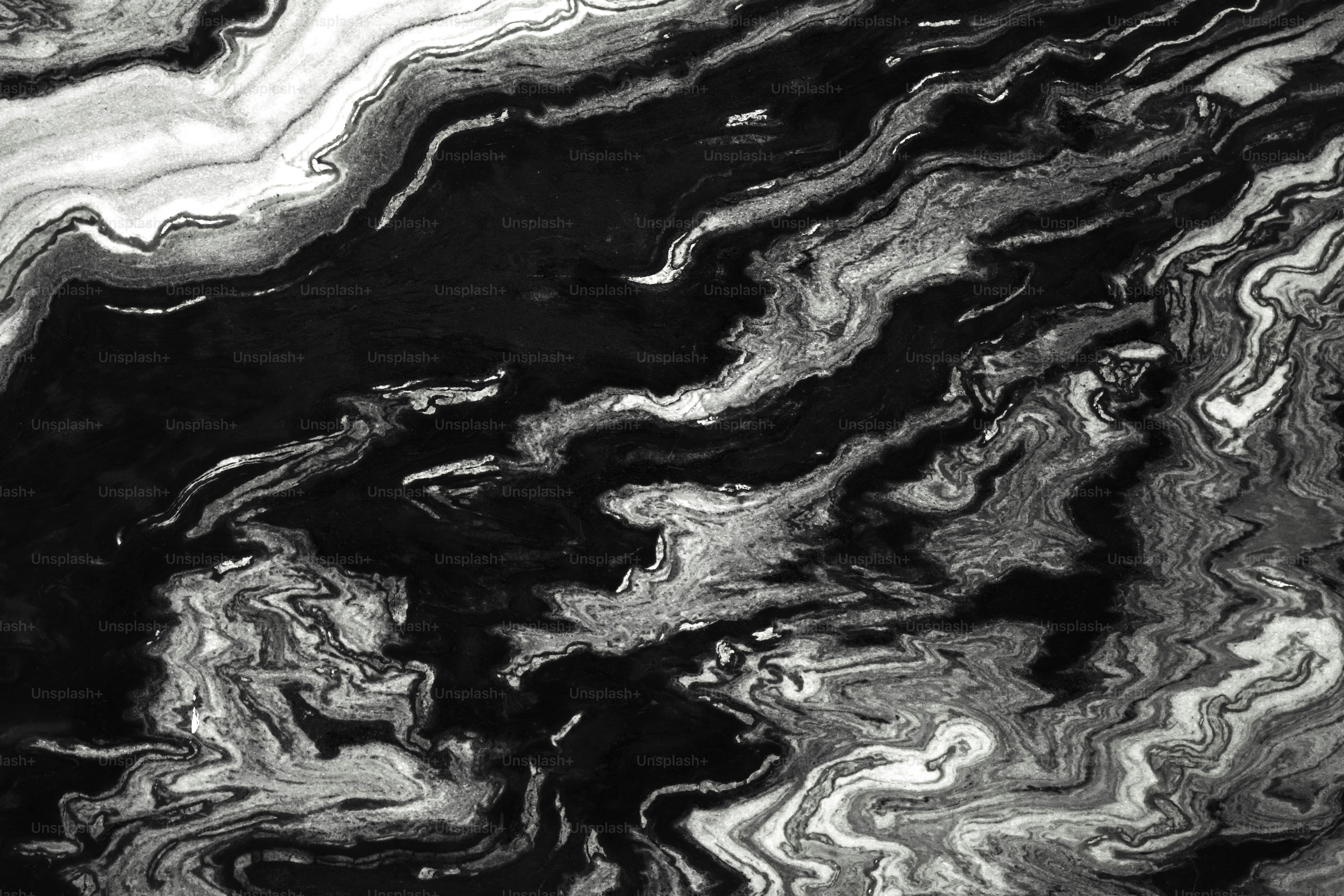 Padrão Especial de Linha Preta de Linha Curva de Marmore, Padrão Abstrato Ackground