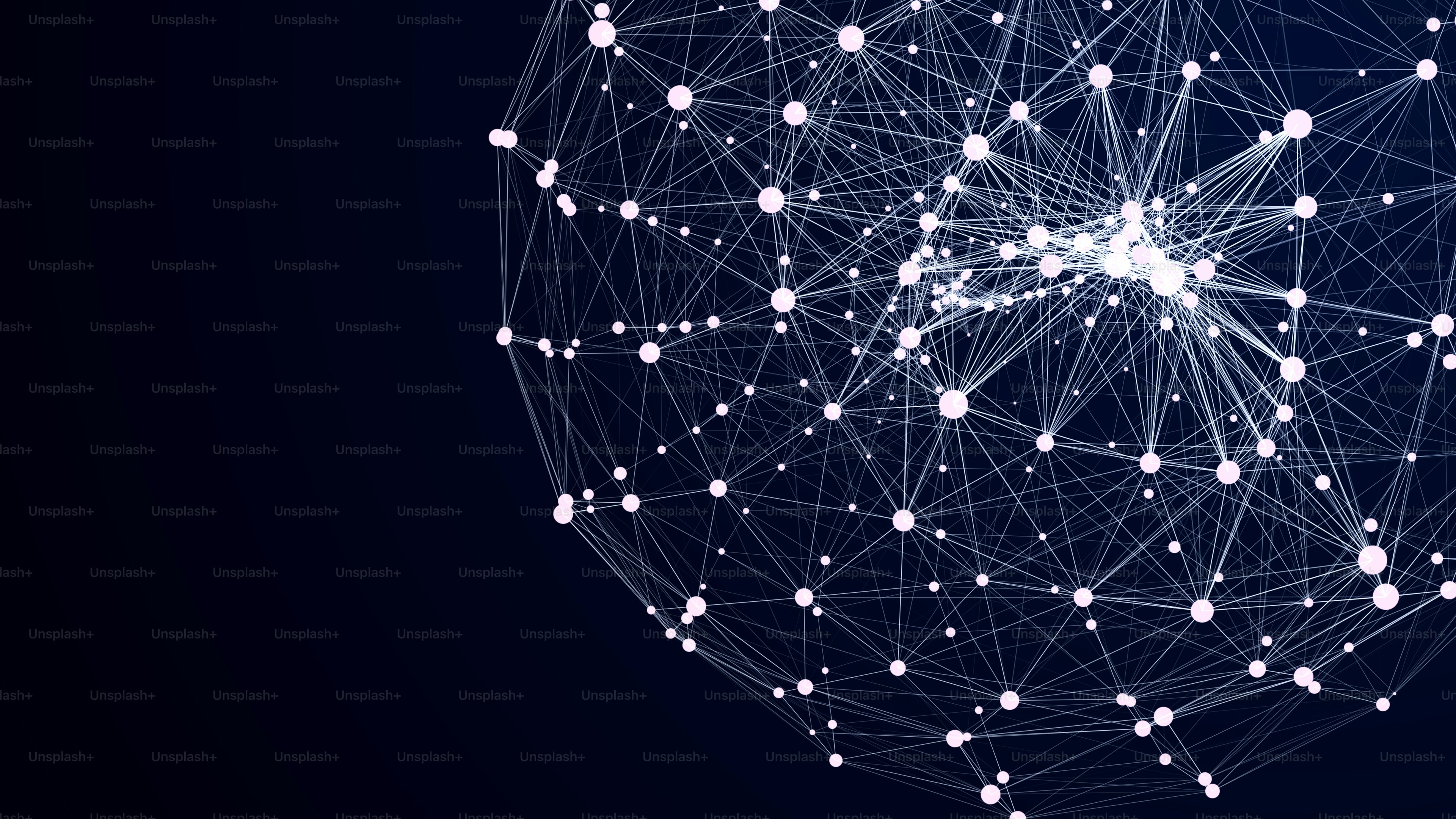 Sphere with moving information particles. Global communication technology. 3D .