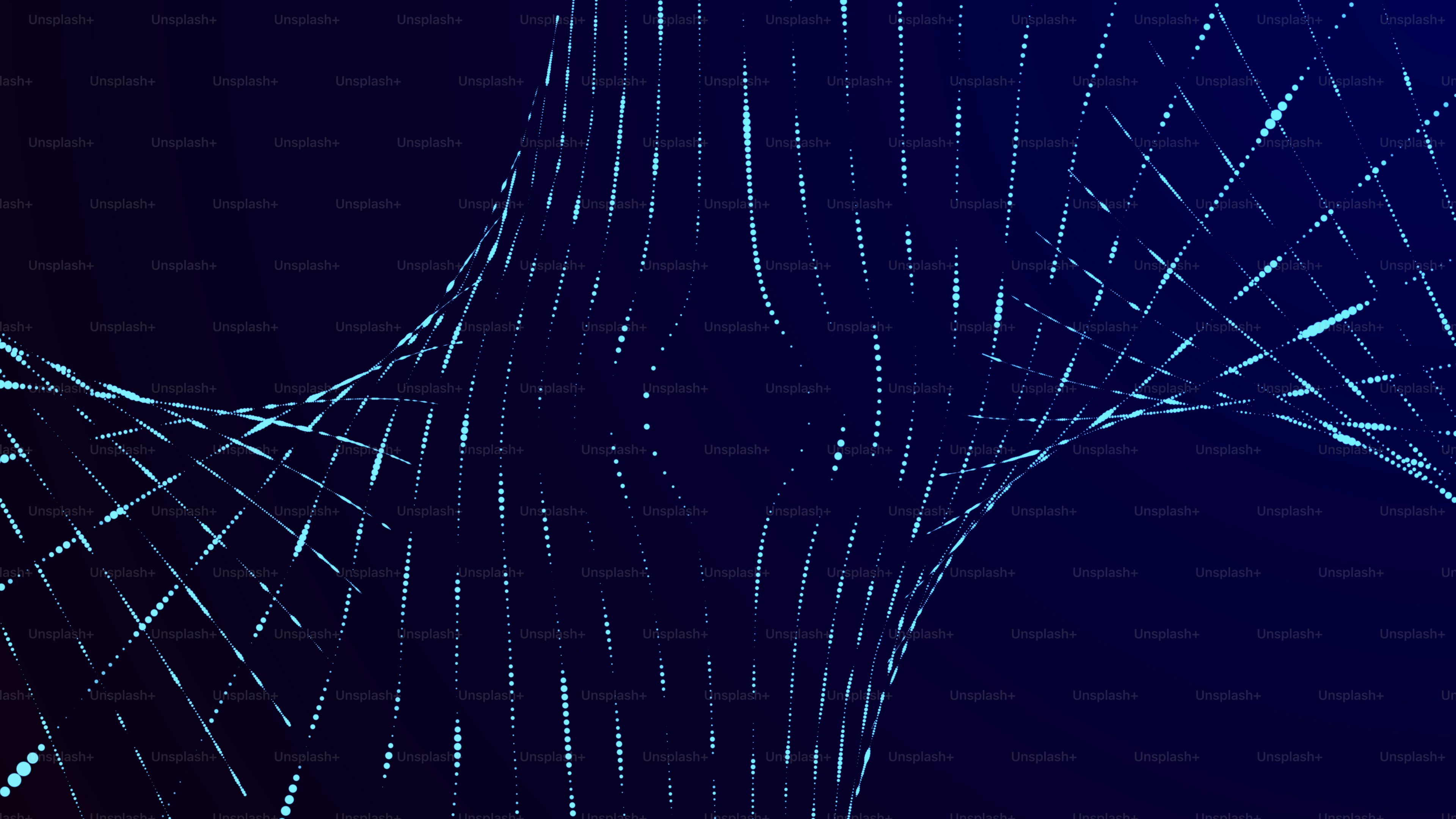 Digital background with movement of glowing particles. Complex technologies of big data. 3D .