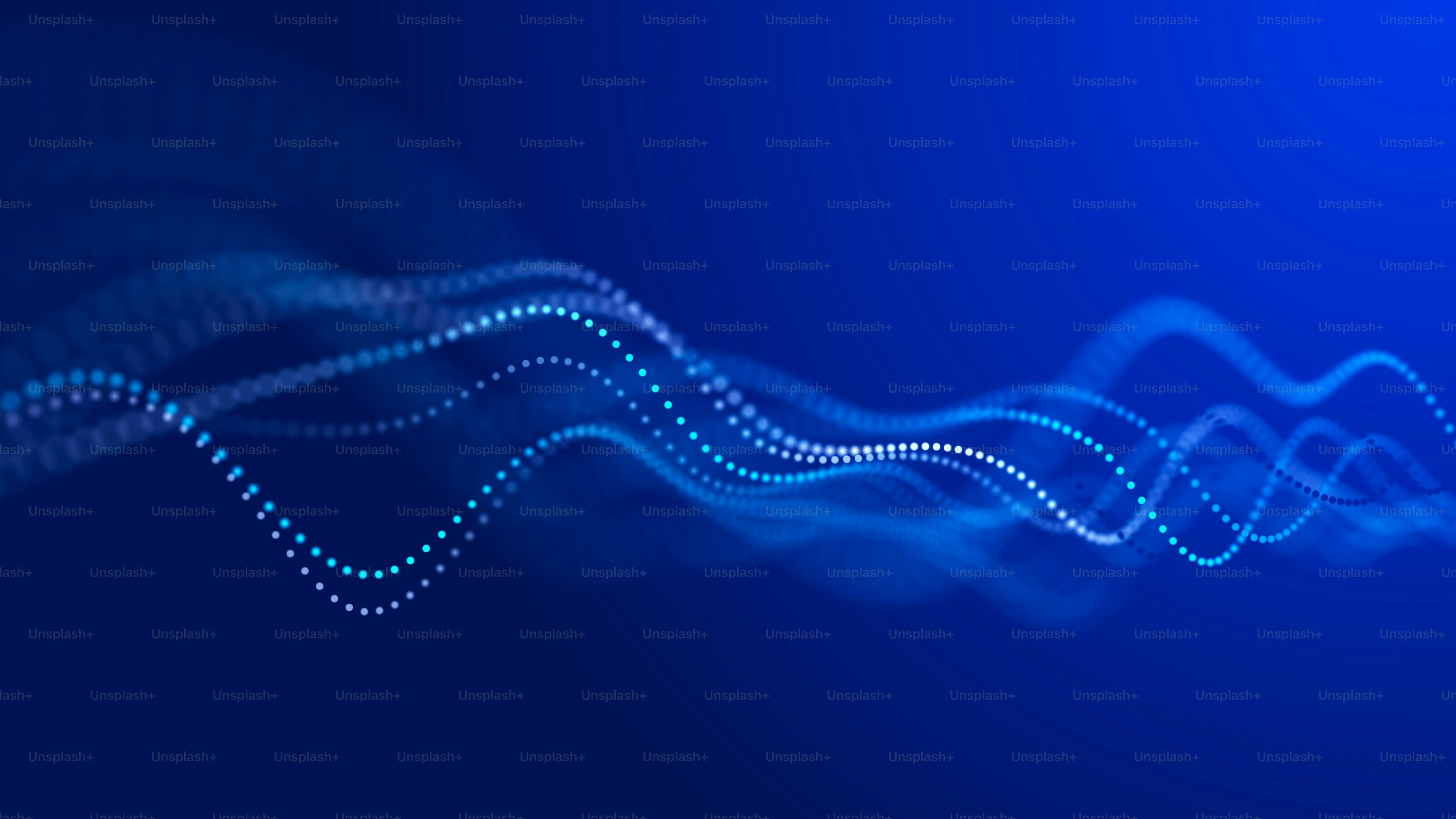 Abstract background grid of interlacing lines and dots. Futuristic blue particle wave. Structure of network connections. 3D .