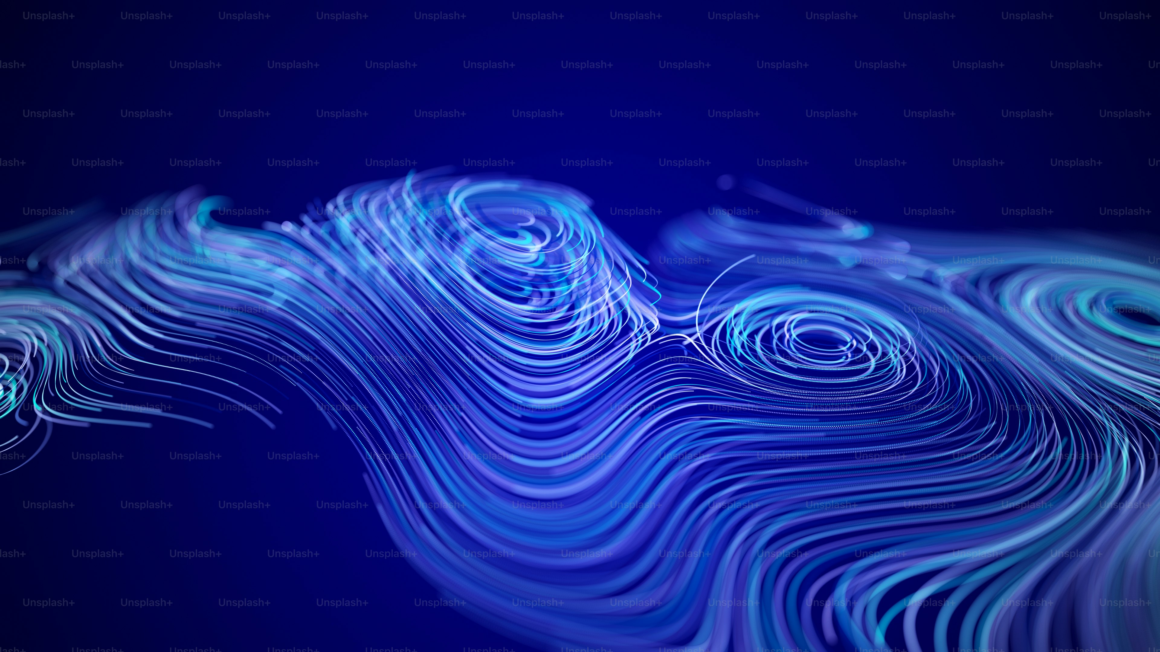 Abstract glitter particles in dark space. Network data transfer concept. 3D .