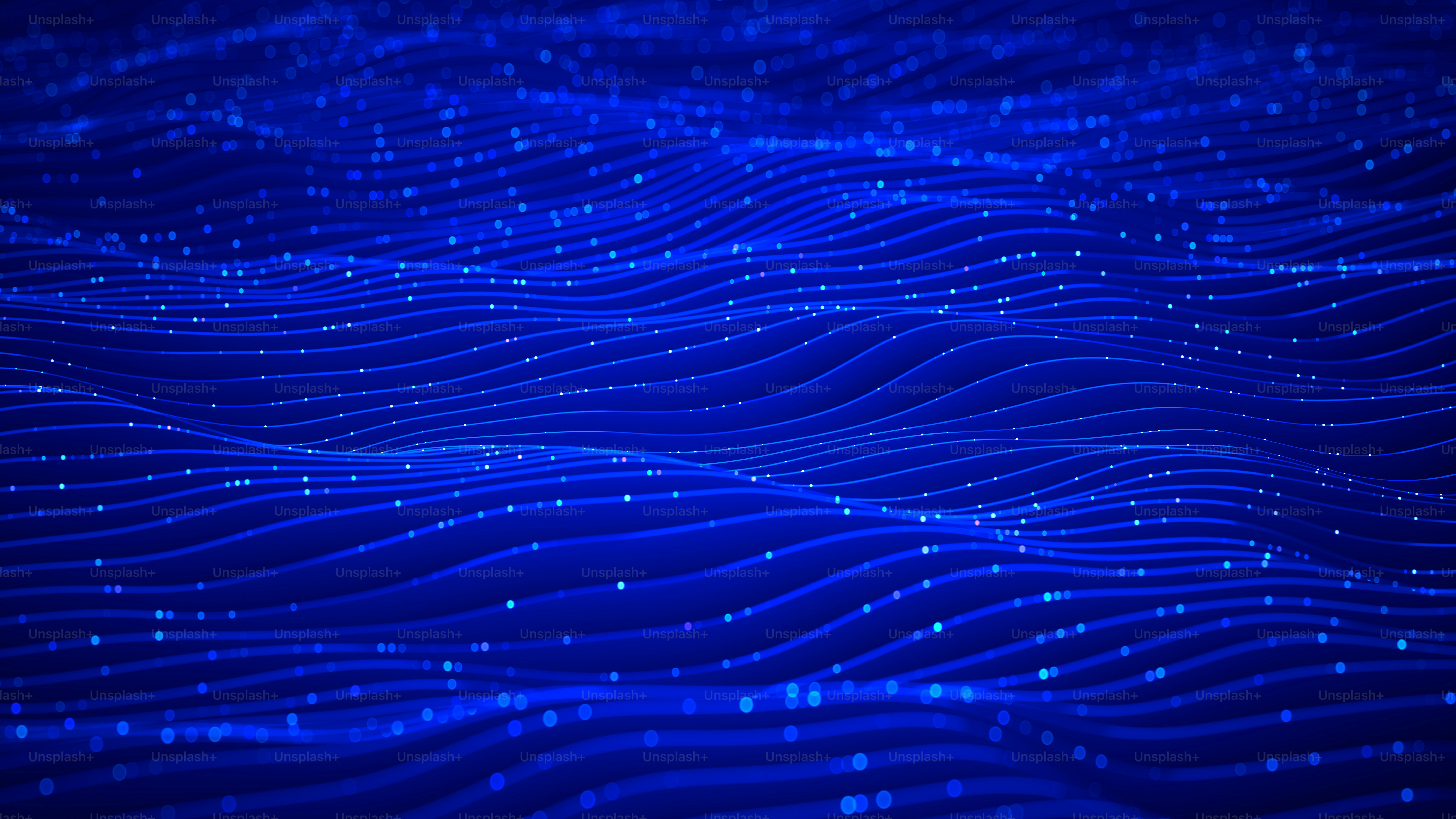 Olas abstractas de fondo tecnológico azul.
