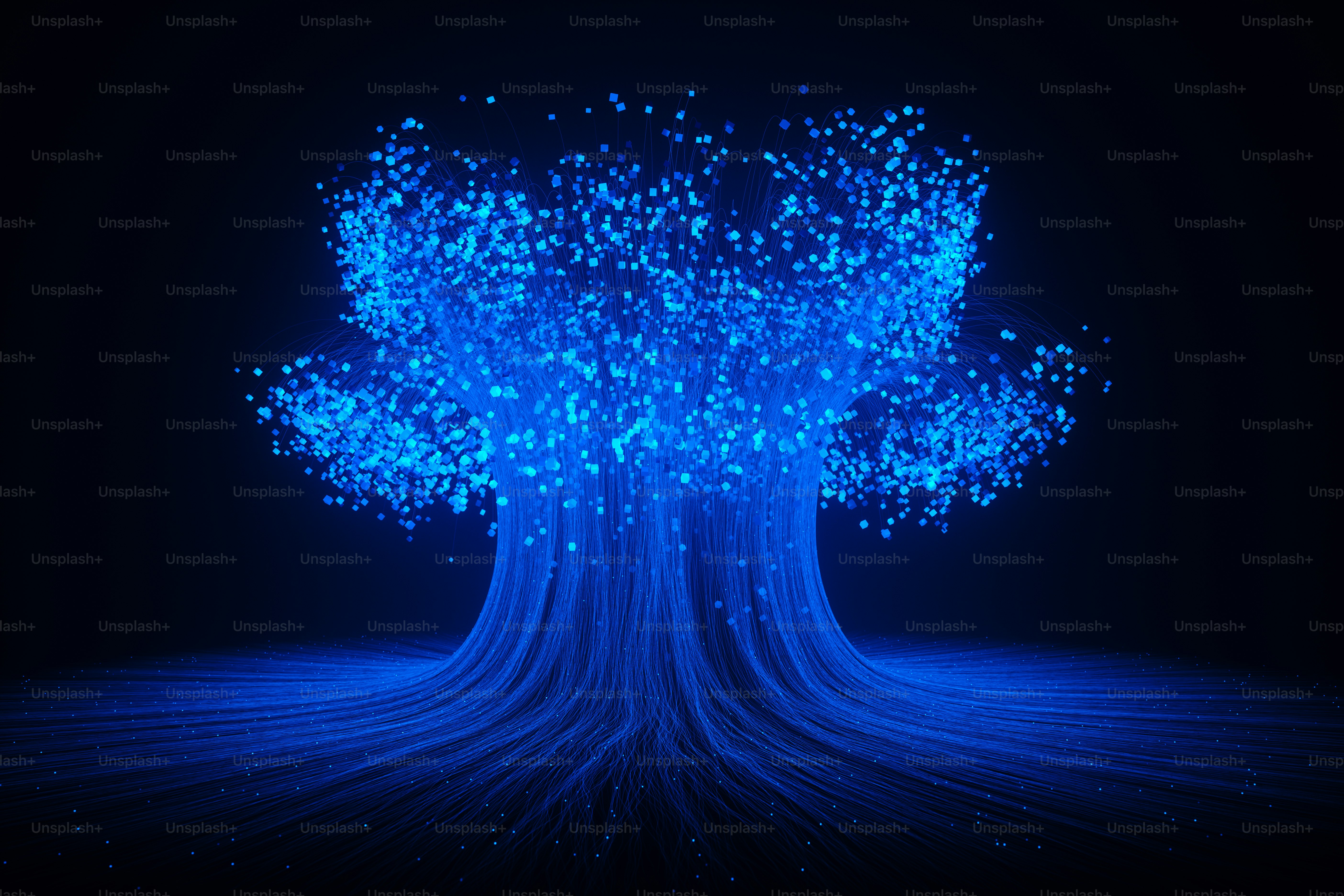 Abstract fibers neural networks background.